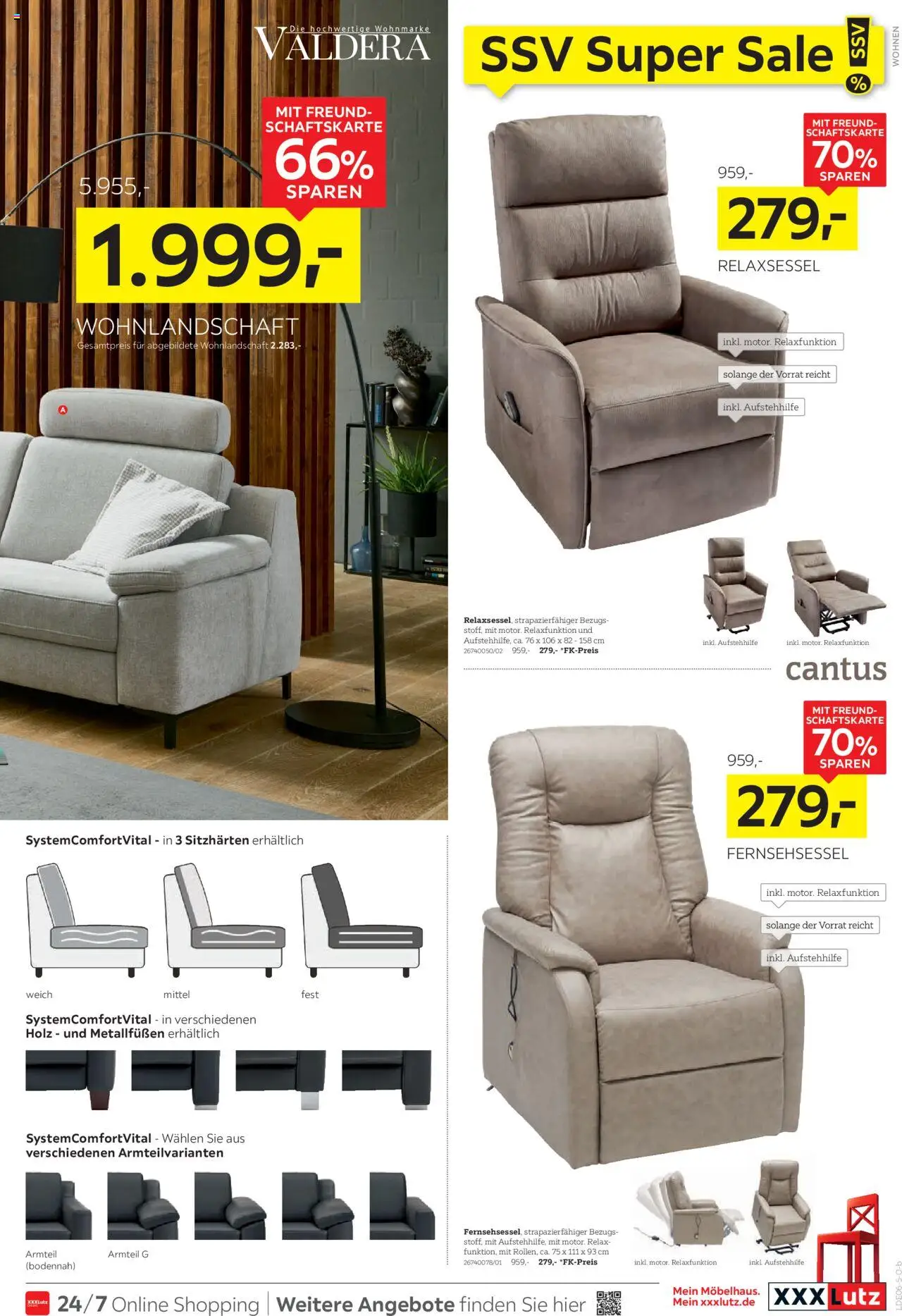 XXXL Lutz Prospekt 	 - gültig ab dem 09.06.2025 | Seite: 7 | Produkte: Wohnlandschaft, Relaxsessel, Fernsehsessel