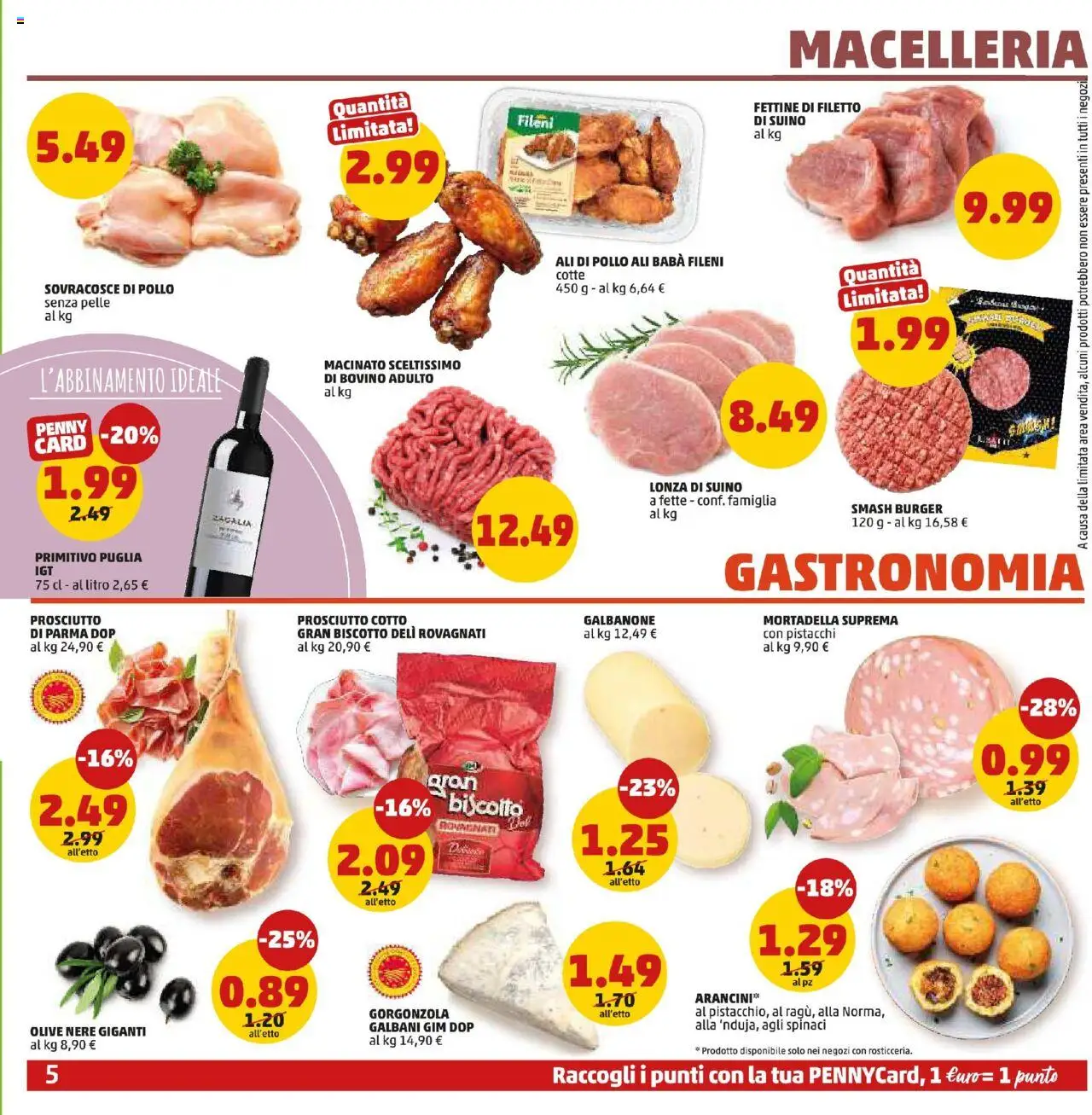 Volantino PENNY del 25.09.2025 | Pagina: 5 | Prodotti: Prosciutto Cotto, Pollo, Prosciutto, Gorgonzola