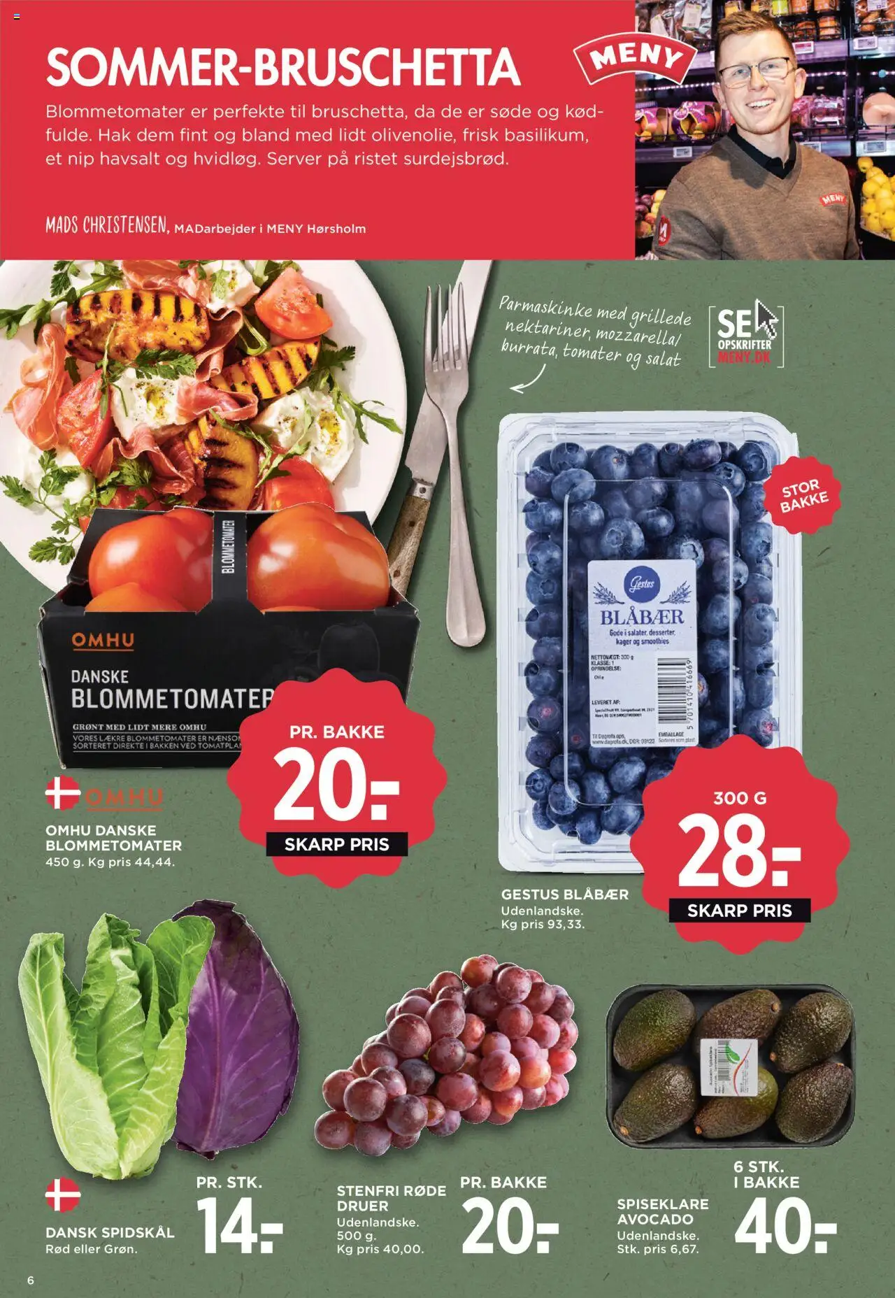 Meny Tilbudsavis gyldig fra 04.07.2025 | Side: 10 | Produkter: Blåbær, Tomater, Salat, Kager