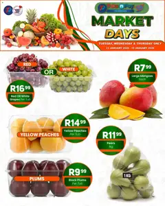 Take n Pay specials catalogue – valid from 13.01.2026 | Page: 3 | Products: Pears, Grapes