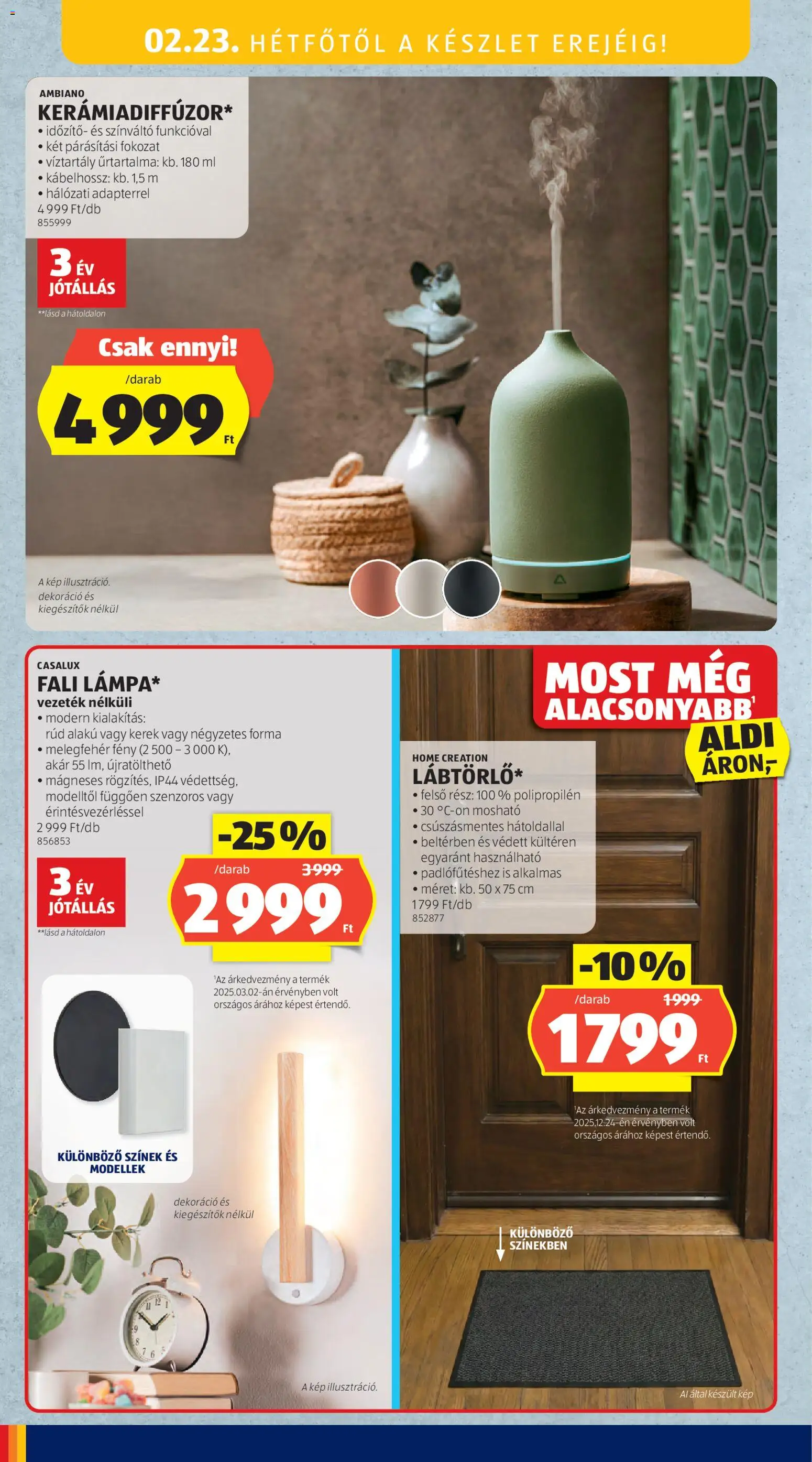 Aldi akciós ujság - amely érvényes a következő dátumtól: 19.02.2026 | Oldal: 44 | Termékek: Dekoráció