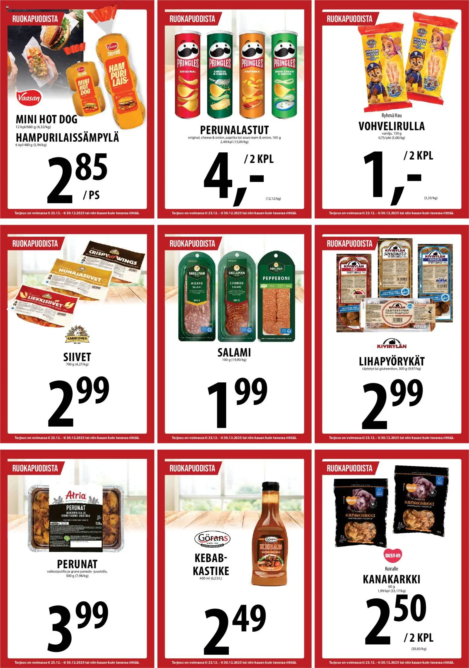 Tuuri tarjoukset – voimassa 23.12.2025 alkaen | Sivu: 8 | Tuotteet: Chili, Chorizo, Salami, Hot dog