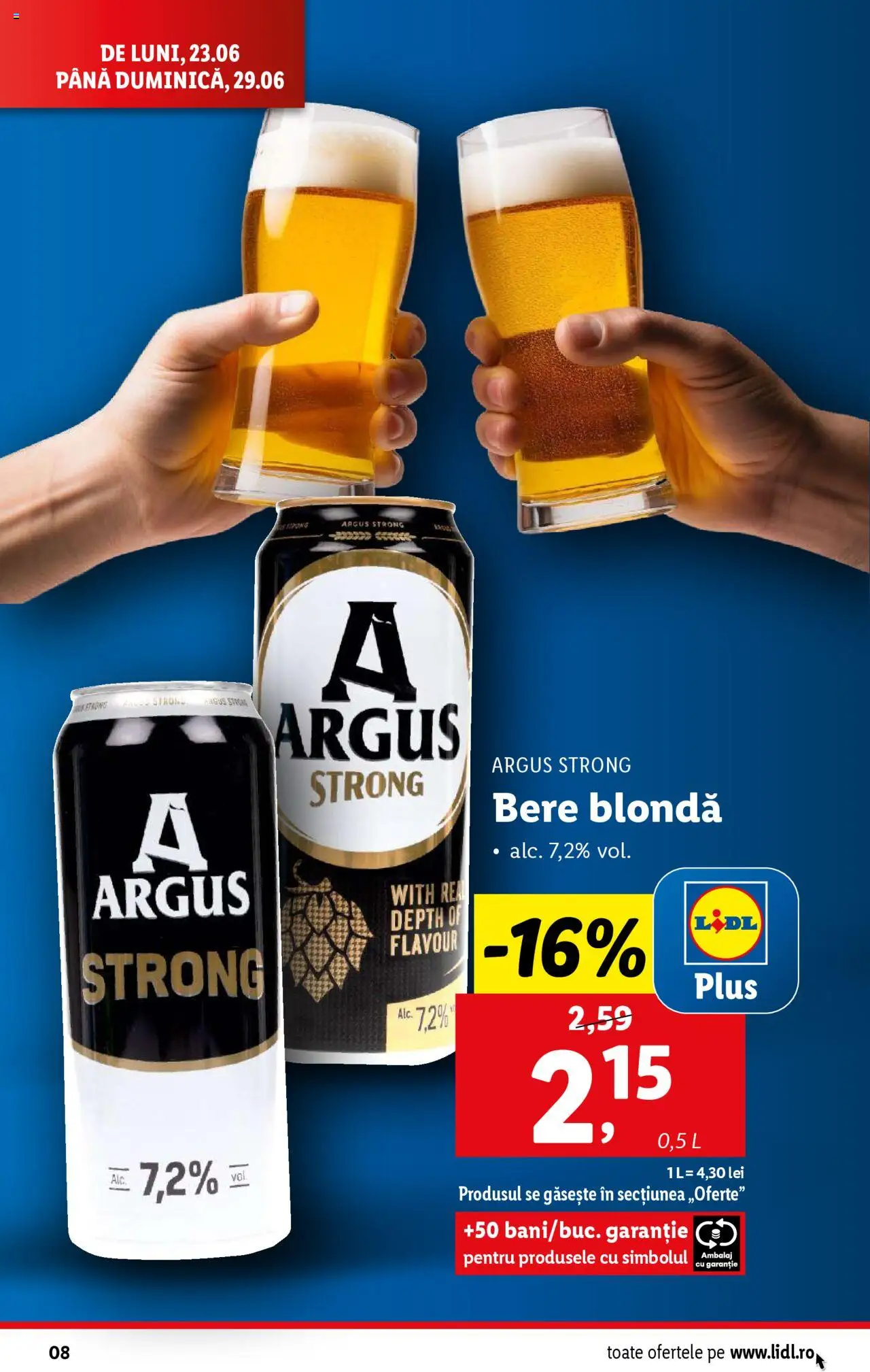 Catalog Lidl – valabil de la 23.06.2025 | Pagină: 8 | Produse: Bere