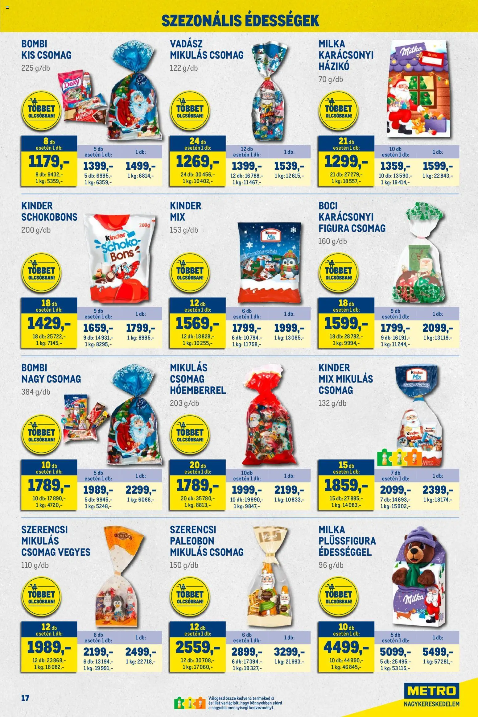 Metro akciós ujság - amely érvényes a következő dátumtól: 02.11.2025 | Oldal: 17 | Termékek: Édességek