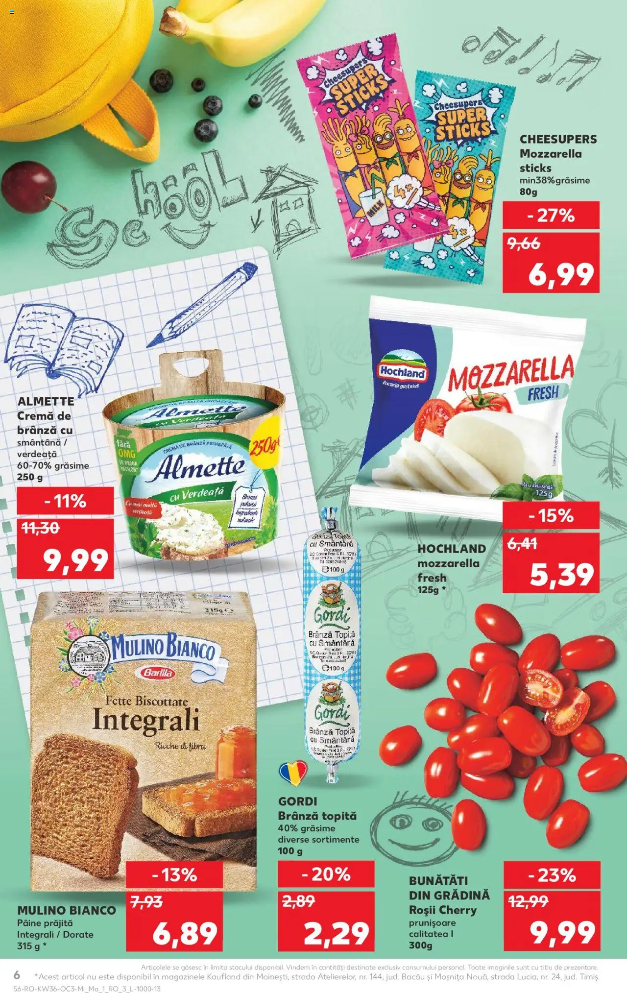 Kaufland RO akciós ujság - amely érvényes a következő dátumtól: 03.09.2025 | Oldal: 6 | Termékek: Mozzarella