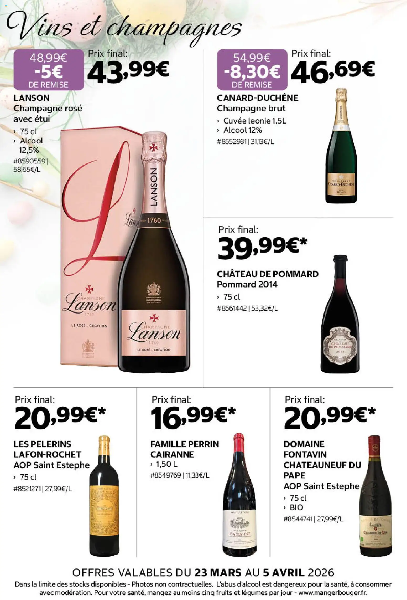 {H1} | Page: 8 | Produits: Alcool, Étui, Champagne brut, Champagne