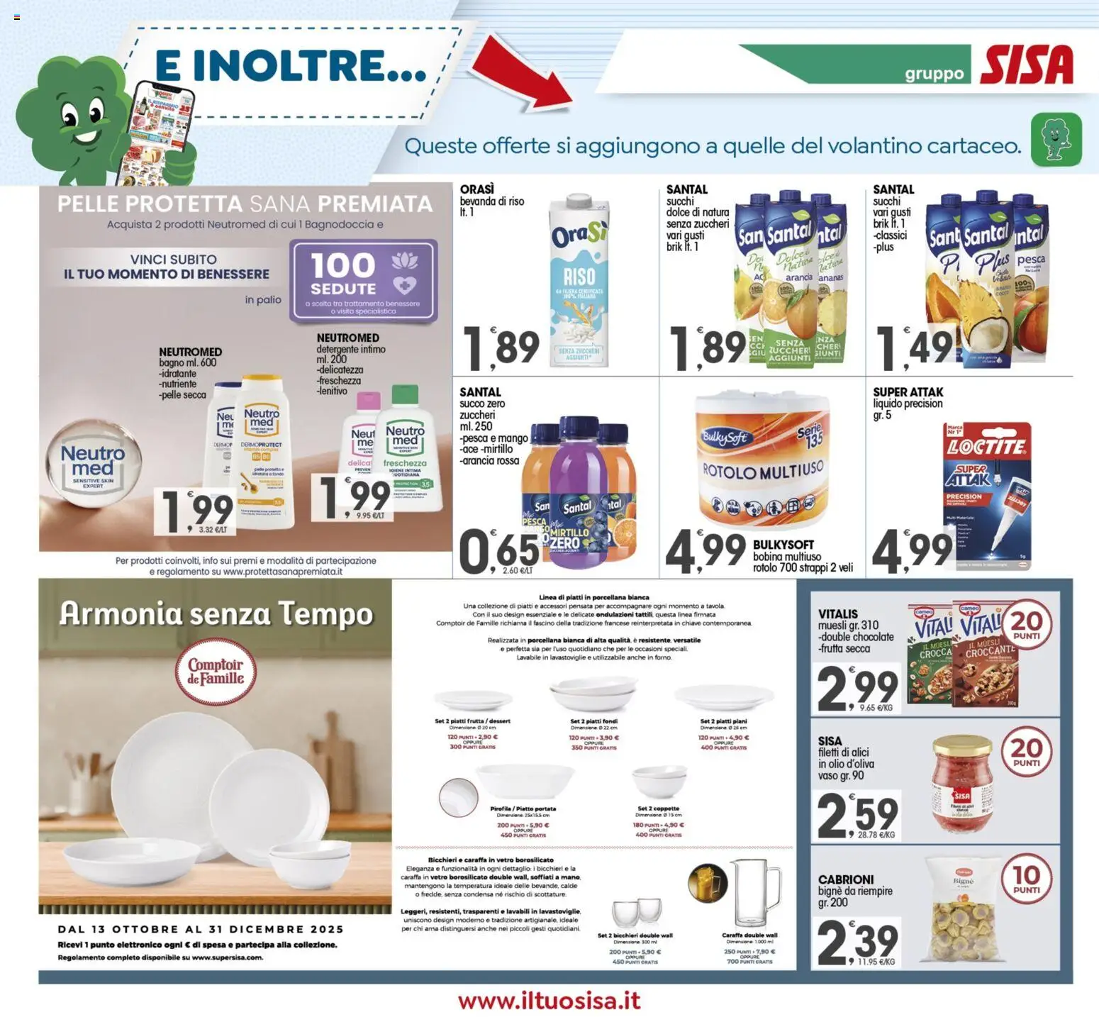 Volantino SISA del 24.10.2025 | Pagina: 16 | Prodotti: Succo, Intimo, Alici, Bevanda di riso