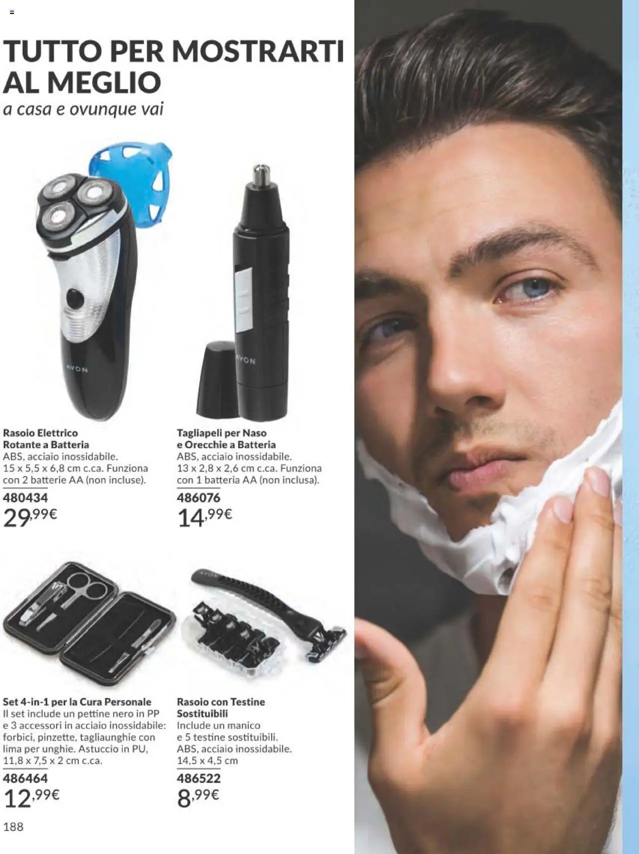 Volantino Avon del 01.09.2025 | Pagina: 188 | Prodotti: Pettine, Astuccio, Rasoio elettrico, Batteria