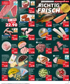LEERDAMMER Original oder Delacrème, holl. Schnittkäse, mild-nussig bzw. mild-würzig im Geschmack, 45 - 51% Fett i. Tr. je 100 g ab 18.12.2025 gültig | Seite: 13 | Produkte: Rinderbraten, Butter, Salami, Steak