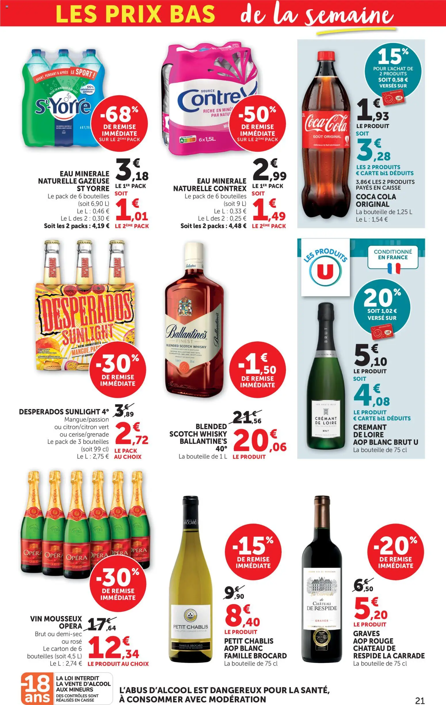 {H1} | Page: 21 | Produits: Vin mousseux, Desperados, Scotch whisky Ballantine's, Vin