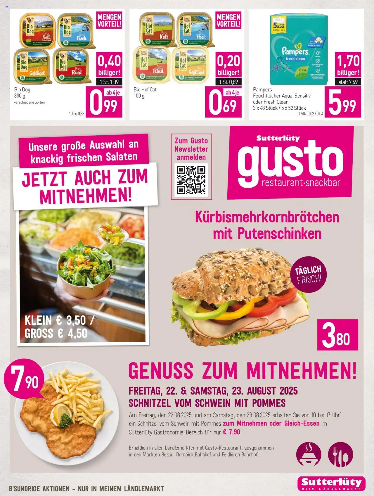 Sutterlüty Flugblatt gültig ab 21.08.2025 | Seite: 23 | Produkte: Pampers, Fisch