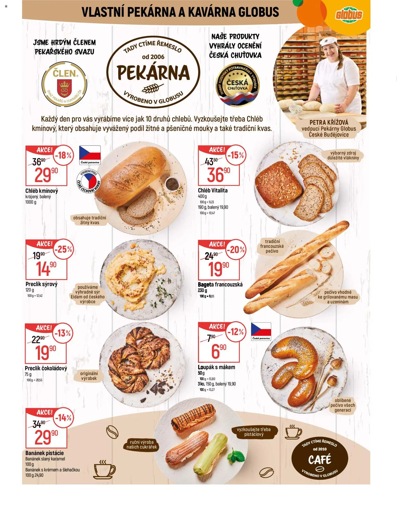Globus leták - České Budějovice od 25.02.2026 | Strana: 7 | Produkty: Slaný karamel, Globus, Pečivo, Bageta