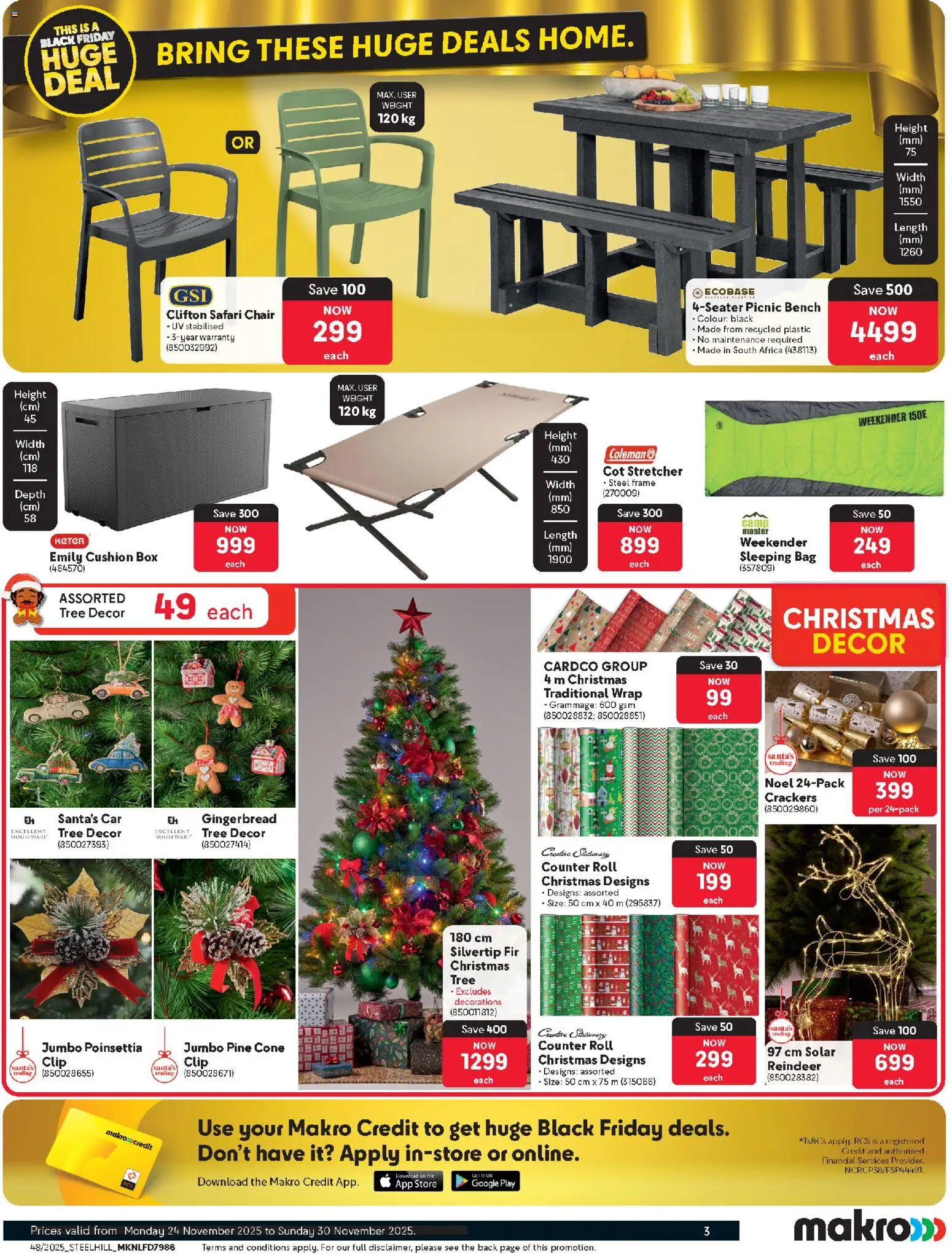 New Makro catalogue – valid from 24.11.2025 | Page: 3 | Products: Bag, Frame, Chair, Sleeping bag