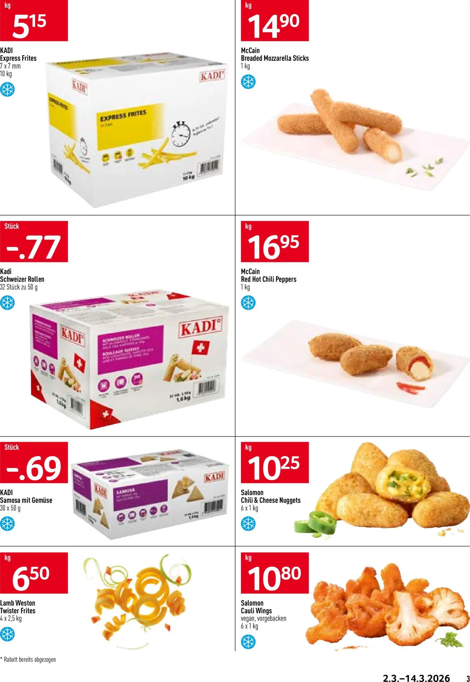 Prodega Aktionen Take Away – gültig ab 02.03.2026 | Seite: 3 | Produkte: Chili, Gemüse