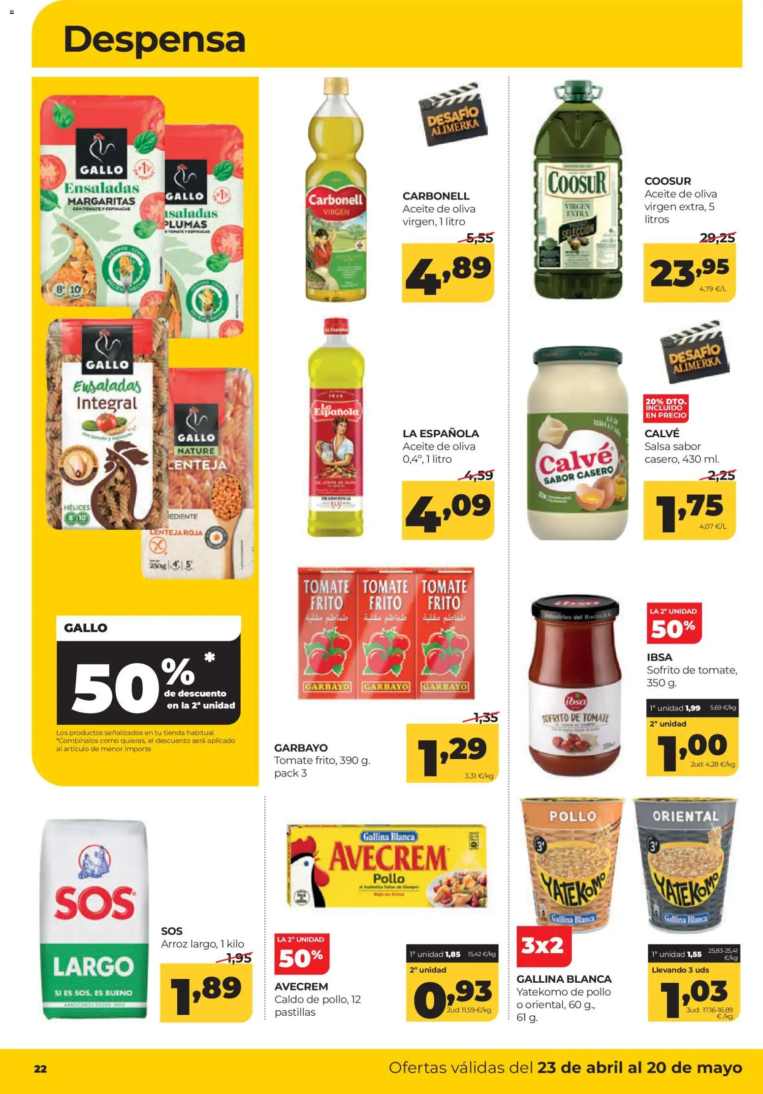 Alimerka folleto Castilla y León │ válido desde el 23.04.2026 | Página: 24 | Productos: Aceite, Arroz, Aceite de oliva