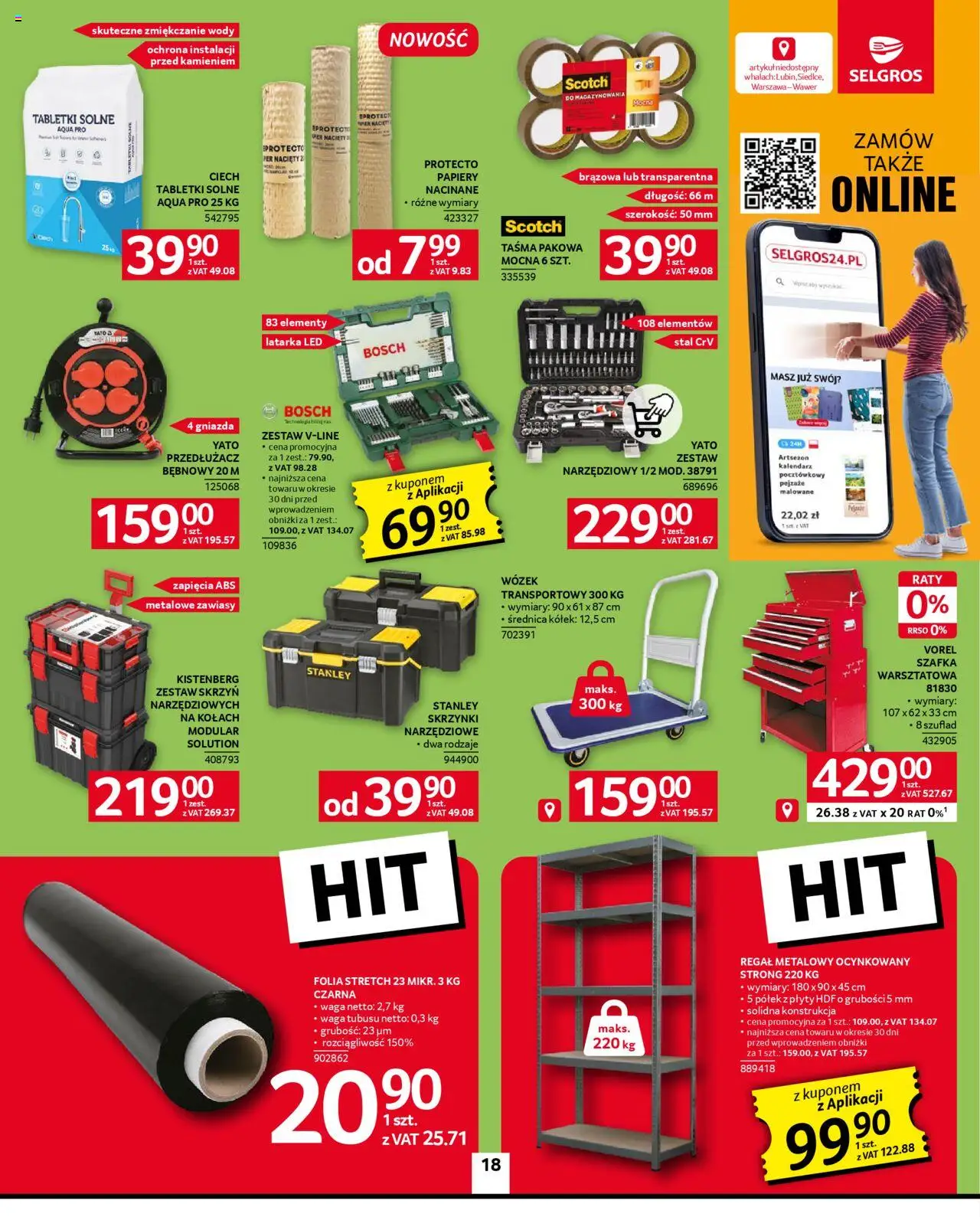 Selgros cash&carry Gazetka - Oferta przemysłowa od 22.05.2025 | Strona: 20 | Produkty: Wózek transportowy, Waga, Przedłużacz, Regał