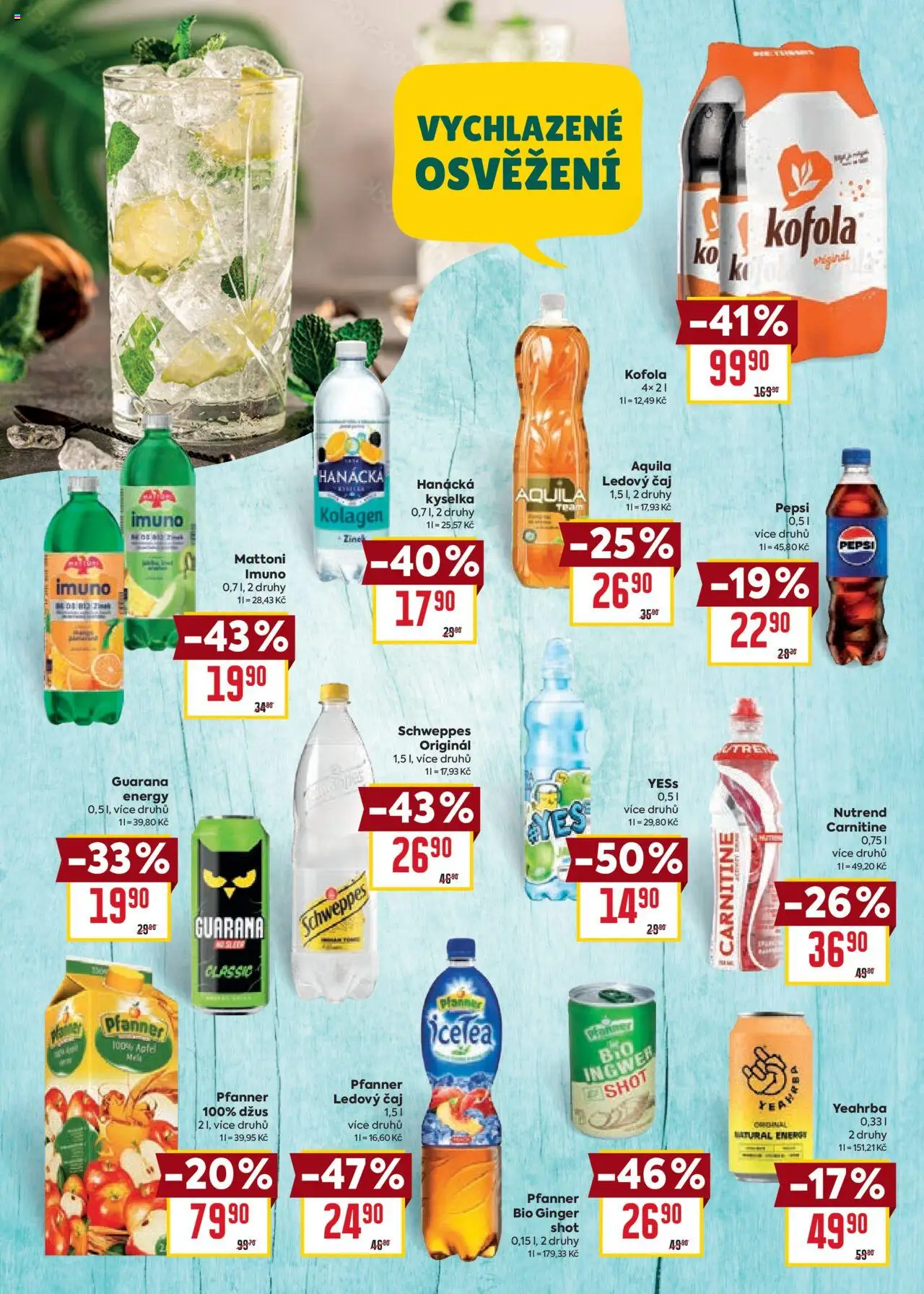 Billa katalog - Léto a grilování od 21.05.2025 | Strana: 20 | Produkty: Džus Pfanner, Ginger shot, Aquila, Cola