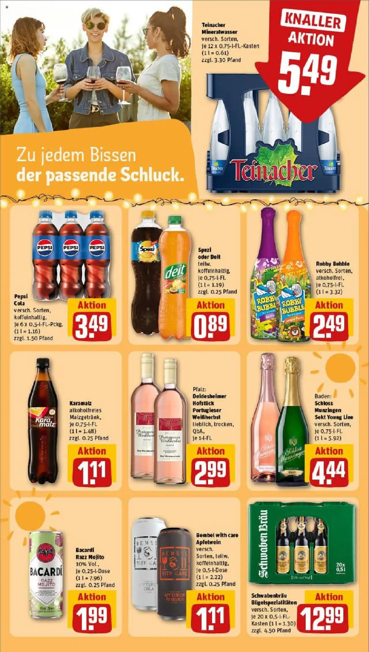Rewe prospekt Bad Buchau	 - gültig ab dem 24.08.2025 | Seite: 17 | Produkte: Sekt, Mineralwasser, Apple, Pepsi