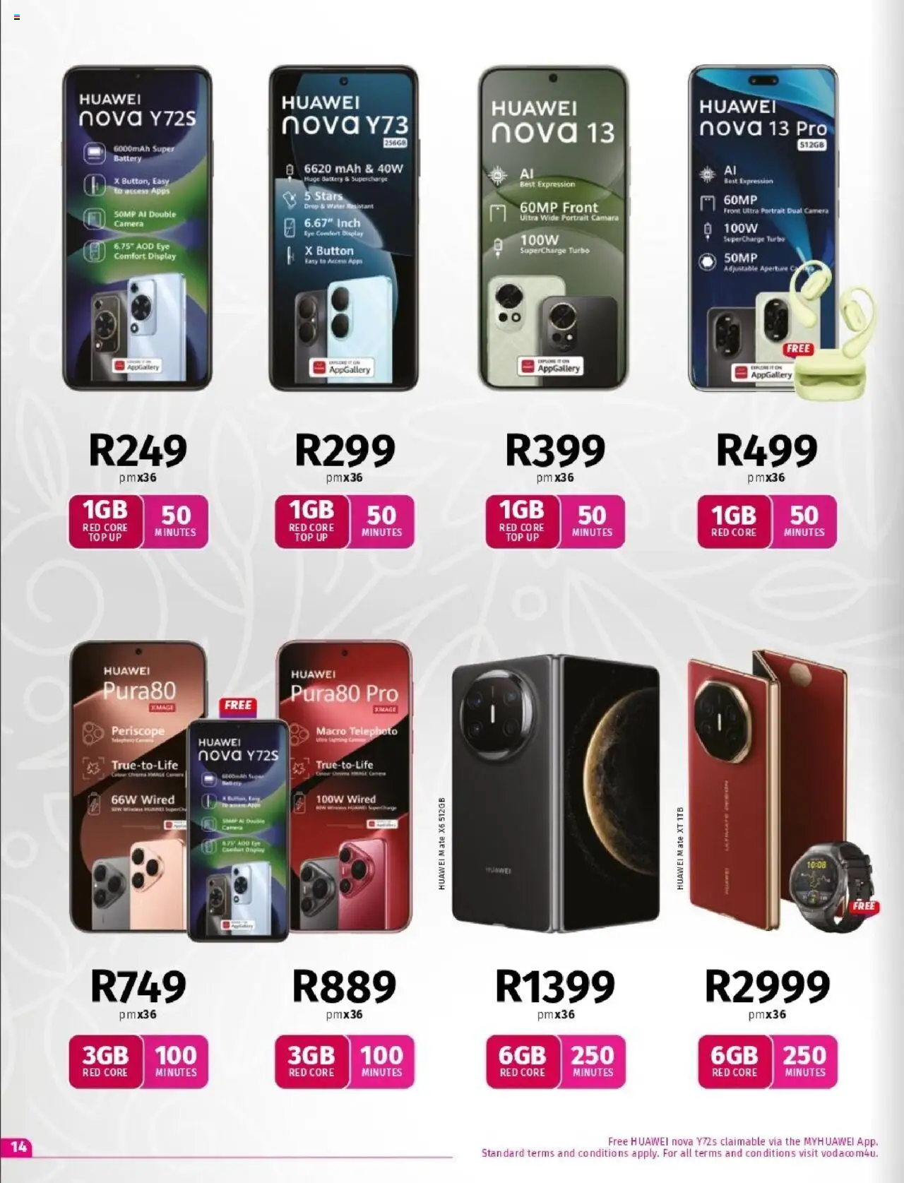 New Vodacom catalogue – valid from 09.09.2025 | Page: 14 | Products: Camera, Battery, Water