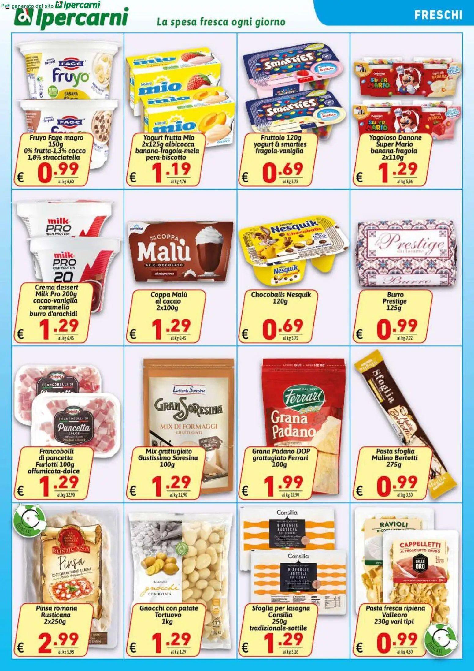 Volantino Ipercarni del 25.02.2026 | Pagina: 9 | Prodotti: Prosciutto Crudo, Burro, Pasta, Forno