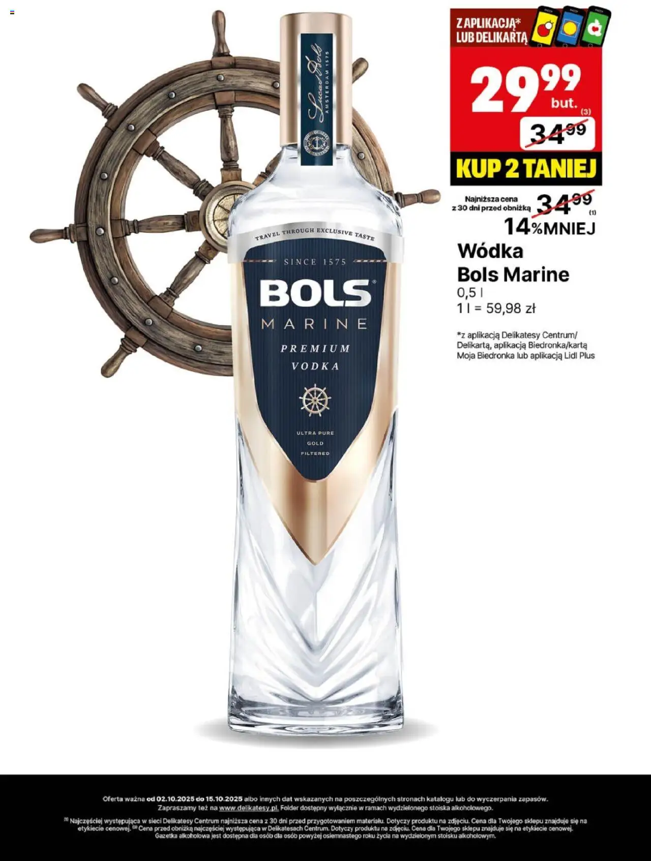 Delikatesy Centrum Gazetka - DeliBarek od 02.10.2025 | Strona: 12 | Produkty: Delikatesy, Vodka, Wódka