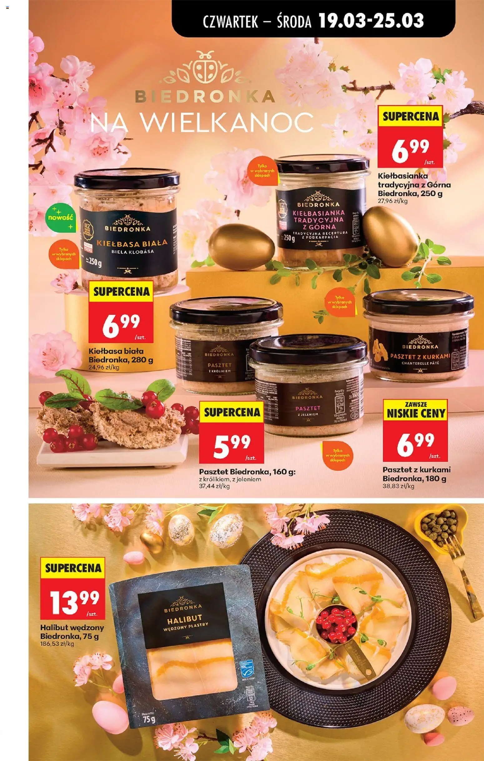 Biedronka Polsko leták - Codziennie niskie ceny od 19.03.2026 | Strana: 45 | Produkty: Klobása, Halibut