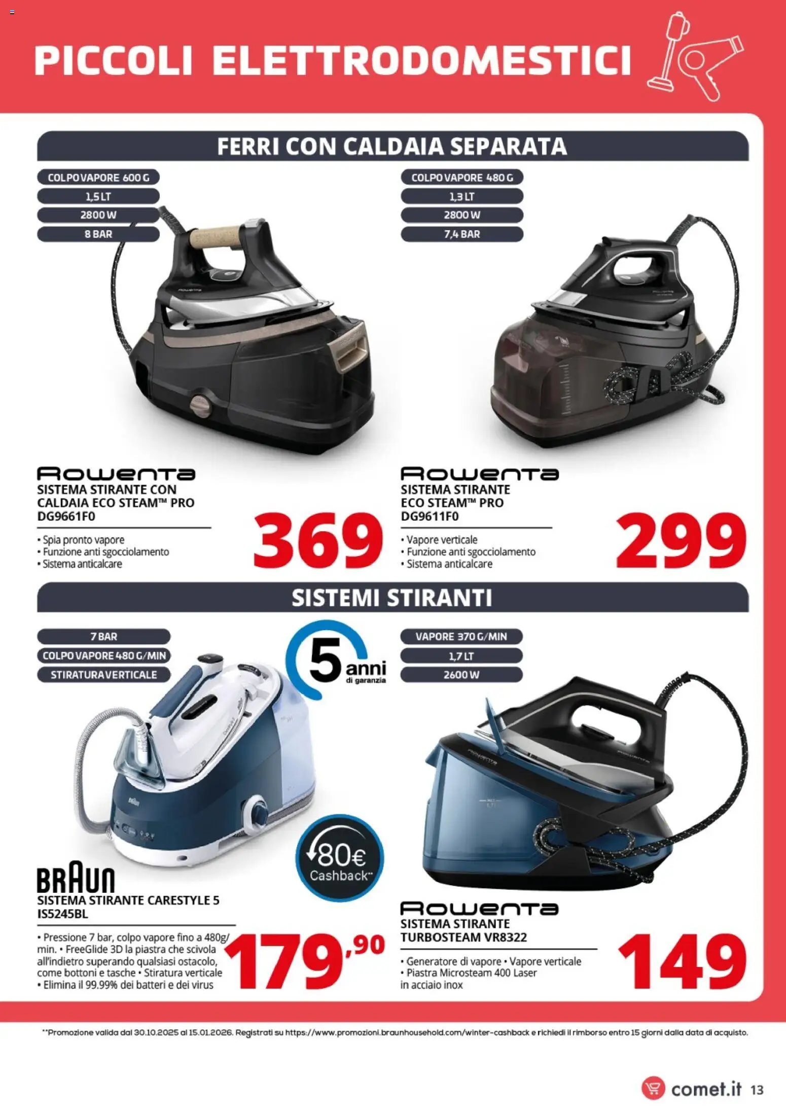 Volantino Comet del 31.10.2025 | Pagina: 13 | Prodotti: Caldaia, Anticalcare, Data, Generatore
