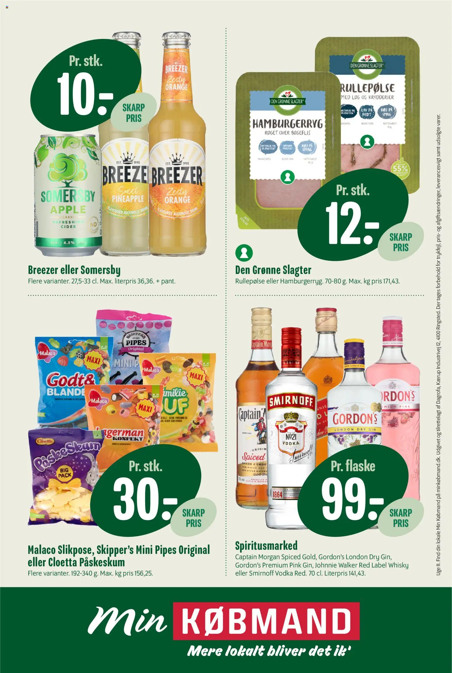 Min Købmand tilbudsavis – gyldig fra 06.03.2026 | Side: 10 | Produkter: Gin, Vodka, Løg, Cider