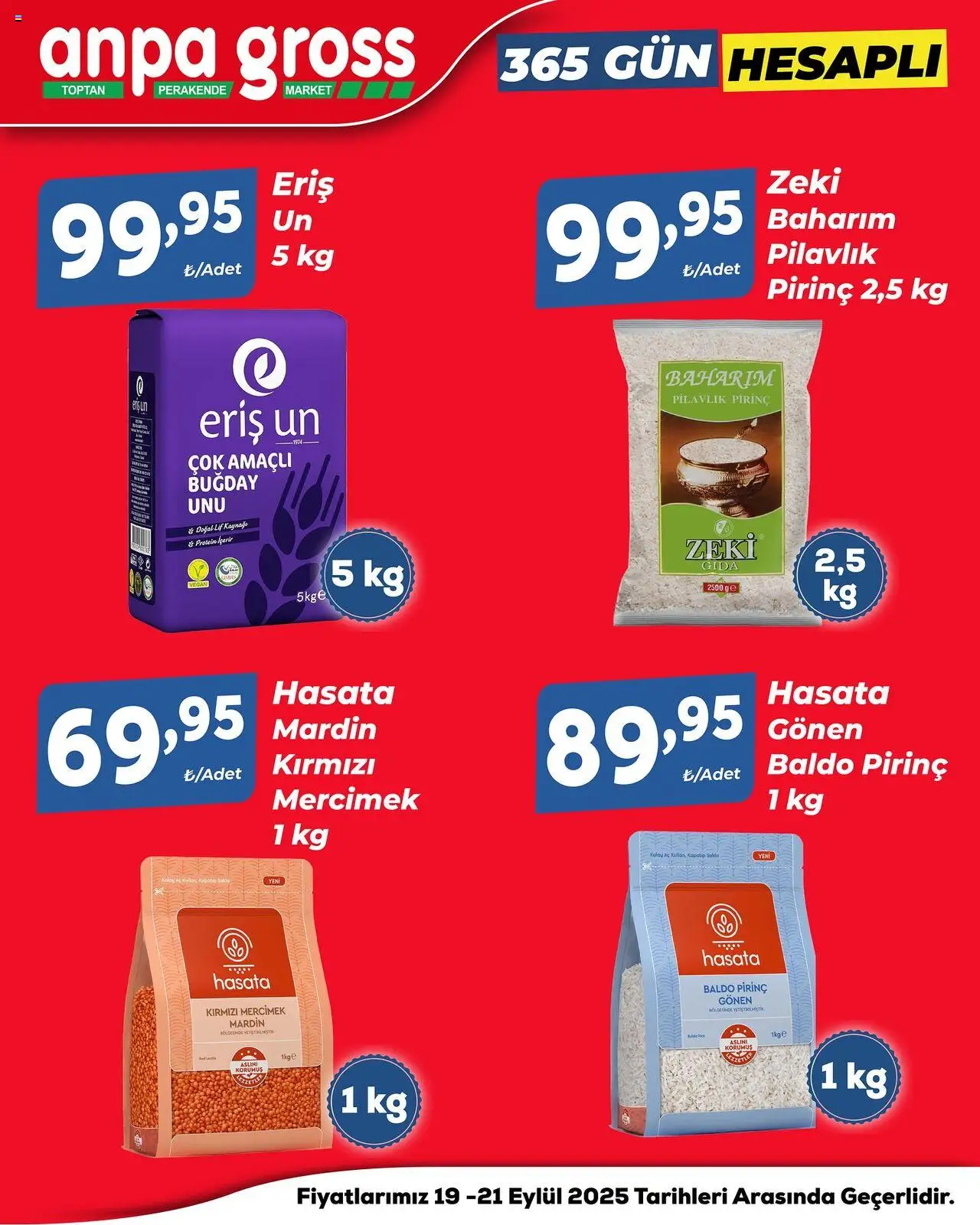 Anpa Gross İndirim - 19.09.2025 tarihinden itibaren geçerlidir | Sayfa: 1 | Ürünler: Ravioli, Pirinç