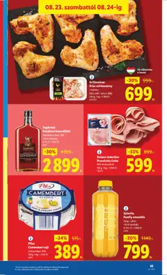 Lidl akciós ujság - amely érvényes a következő dátumtól: 21.08.2025 | Oldal: 45 | Termékek: Chili, Grill, Sajt, Smoothie