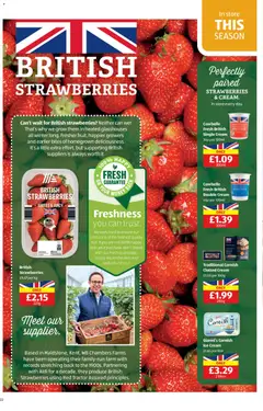 Preview of Aldi - Weekly offers UK Specialbuys valid from 26.03.2026 | Page: 22 | Products: Strawberries, Cream, Ice cream