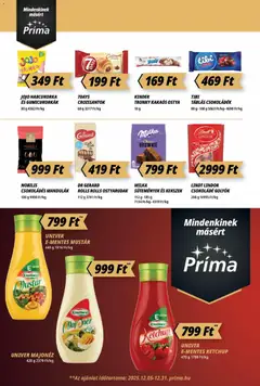 CBA Príma Akciós újság - amely érvényes a következő dátumtól: 11.12.2025 | Oldal: 10 | Termékek: Csokoládé, Ketchup, Sütemények, Majonéz