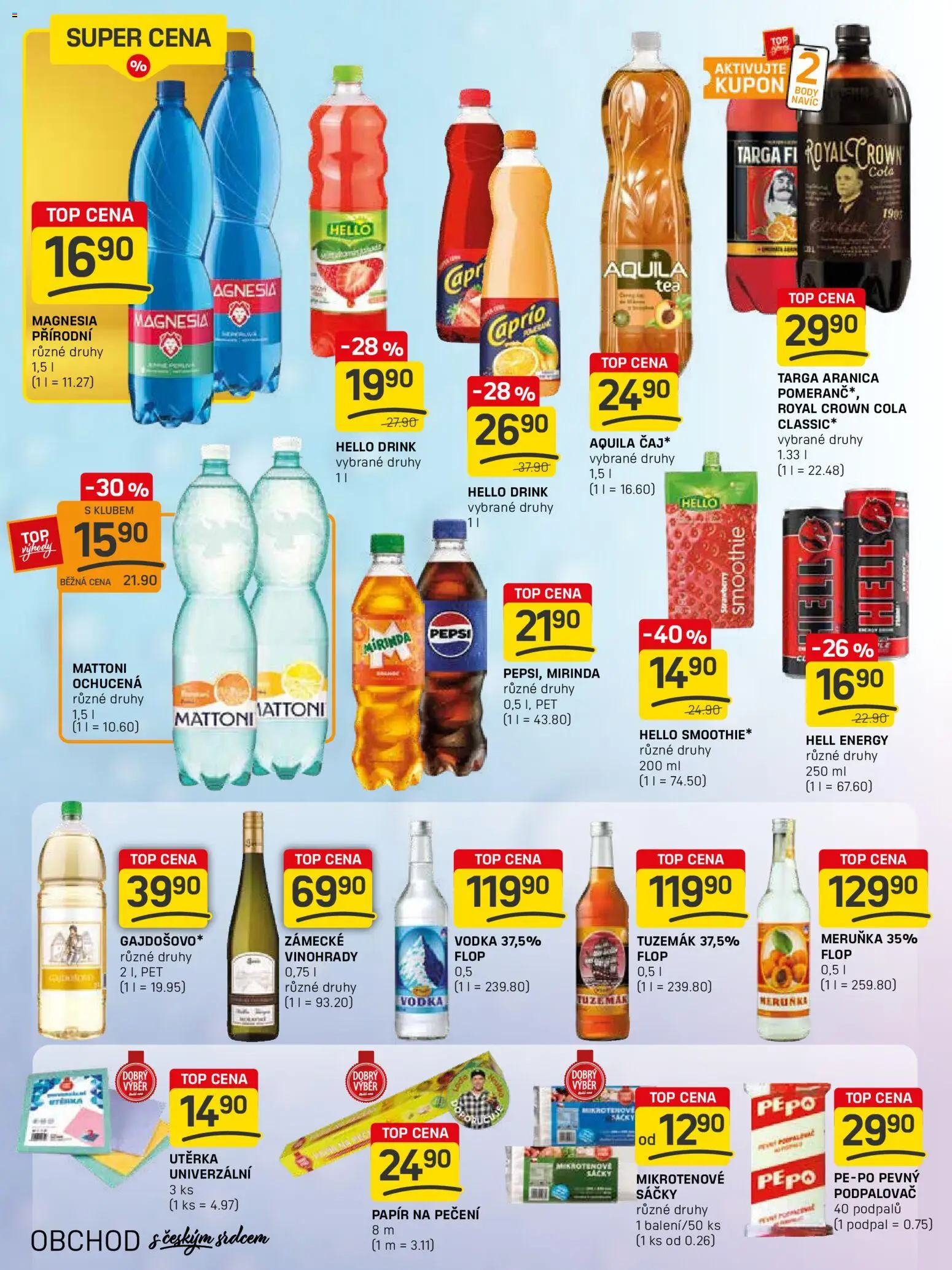 Flop leták - FlopTop od 02.01.2026 | Strana: 14 | Produkty: Pepsi, Vodka, Royal Crown Cola, Pepo