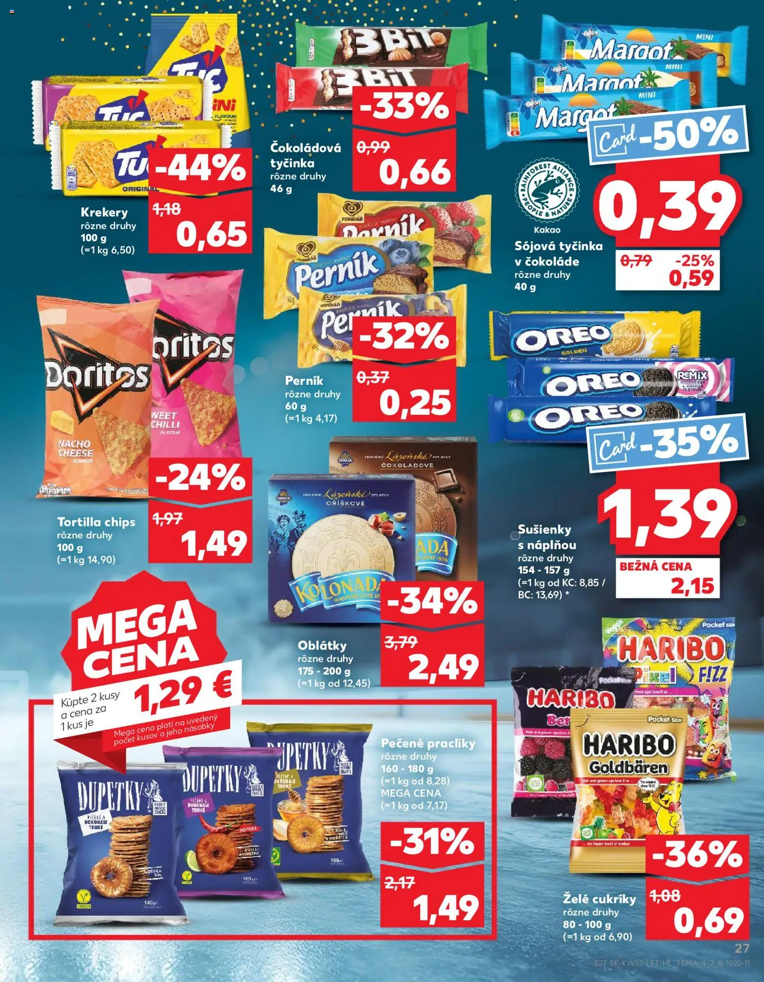 Kaufland SK akciós ujság - amely érvényes a következő dátumtól: 27.12.2025 | Oldal: 27 | Termékek: Chips, Tortilla