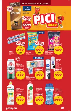 PENNY Akciós újság - amely érvényes a következő dátumtól: 15.01.2026 | Oldal: 14 | Termékek: Papírzsebkendő, Sör, Szemes kávé, Földimogyoró
