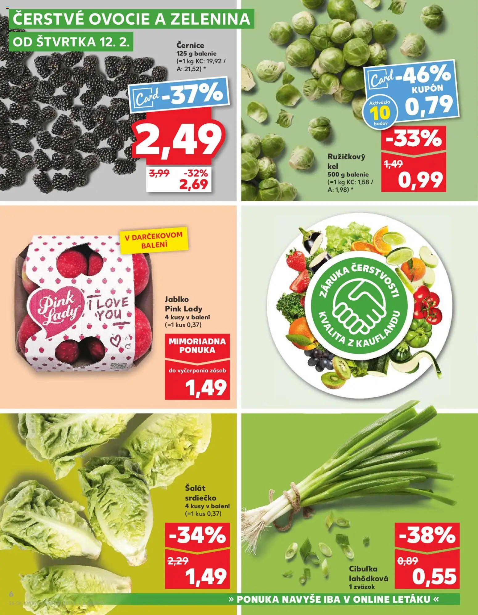 Kaufland SK akciós ujság - amely érvényes a következő dátumtól: 12.02.2026 | Oldal: 6