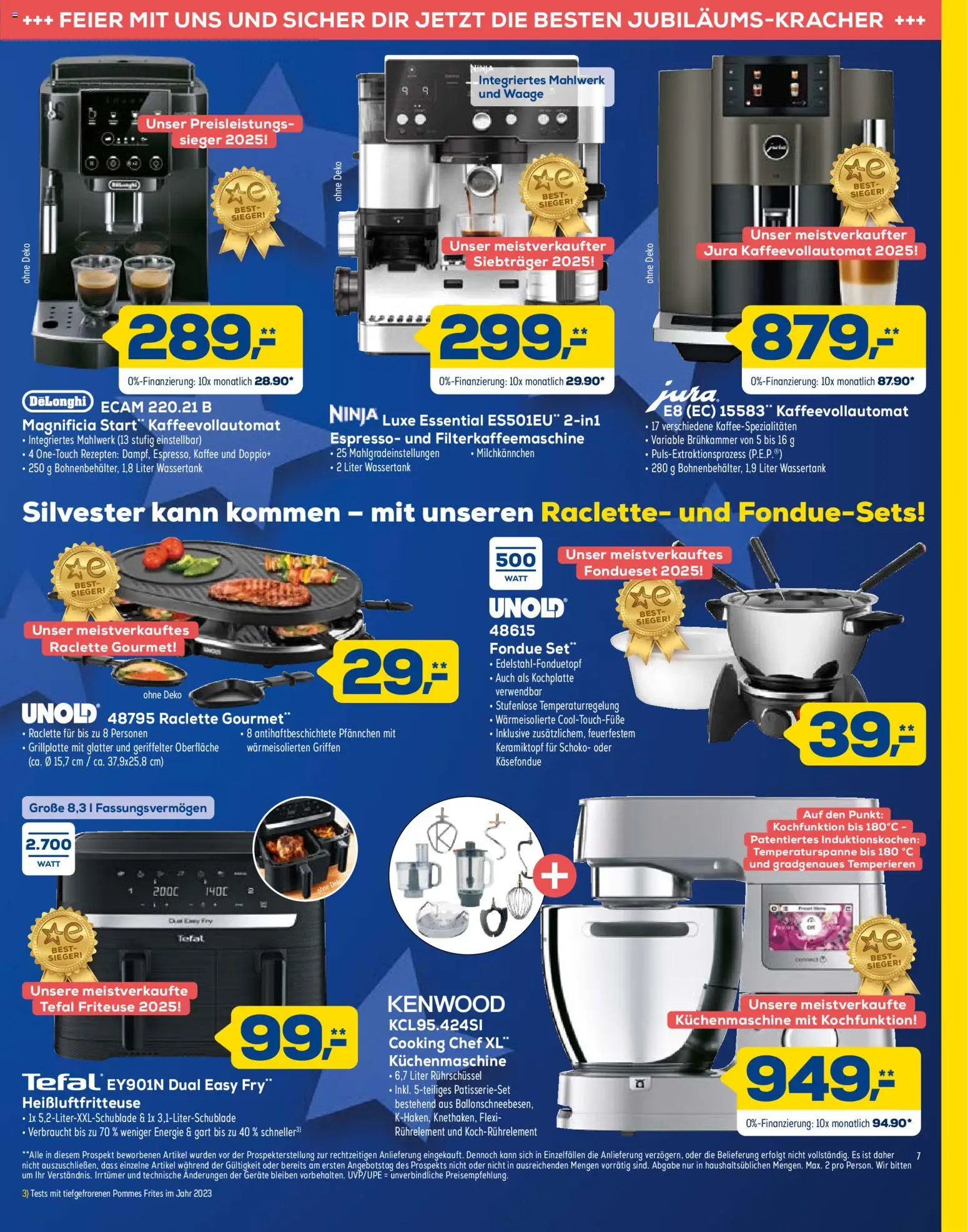 Euronics Prospekt 	 – gültig ab 17.12.2025 | Seite: 7 | Produkte: Friteuse, Pommes frites, Filterkaffeemaschine, Fondue