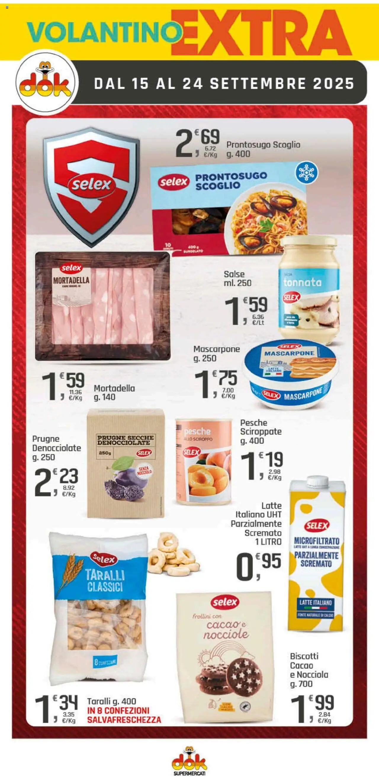 Volantino DOK del 11.09.2025 | Pagina: 14 | Prodotti: Biscotti, Taralli, Cacao, Mascarpone