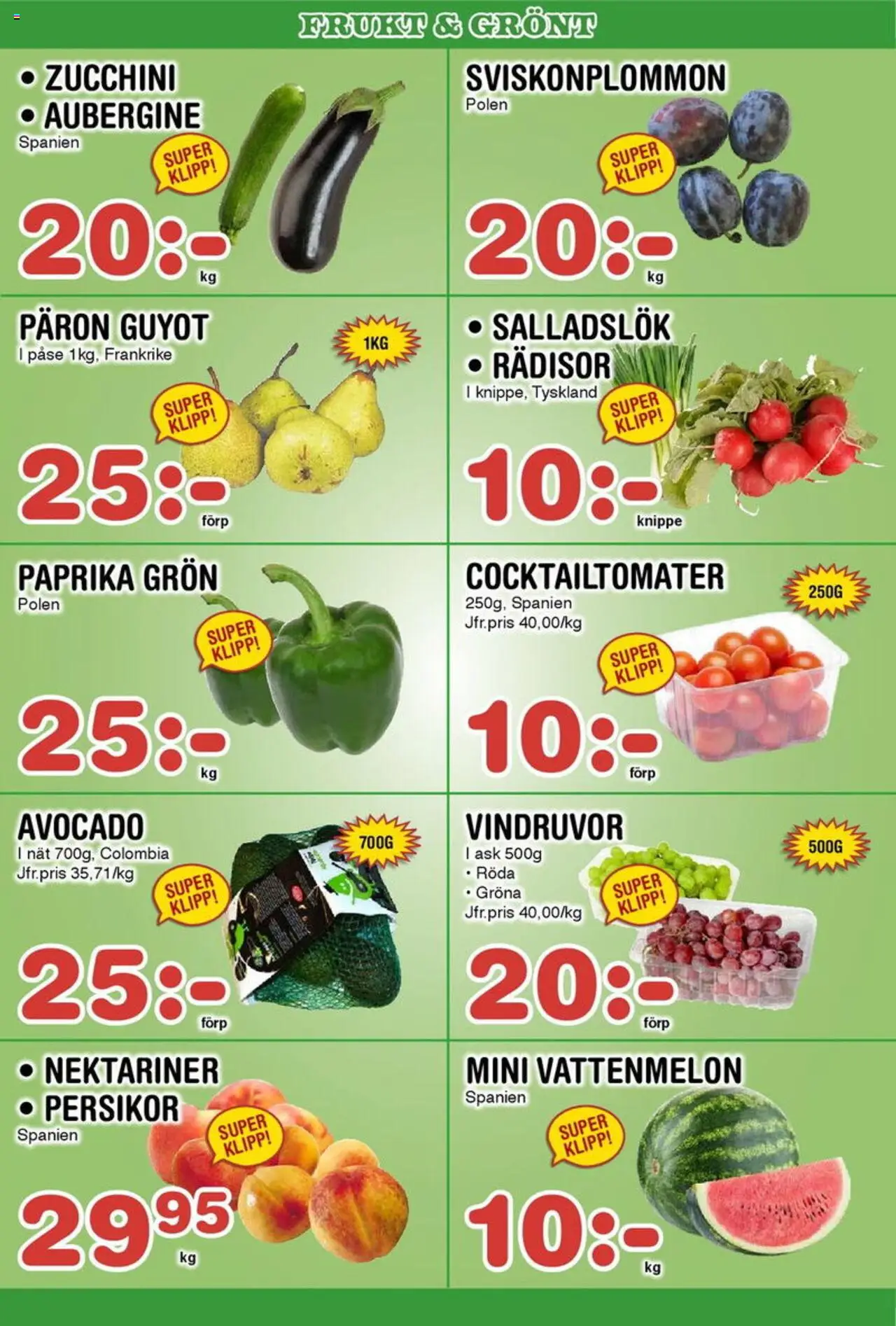 Nya Pulsen reklamblad aktuell från 18.08.2025 | Sida: 7 | Produkter: Avocado, Vattenmelon, Salladslök, Aubergine