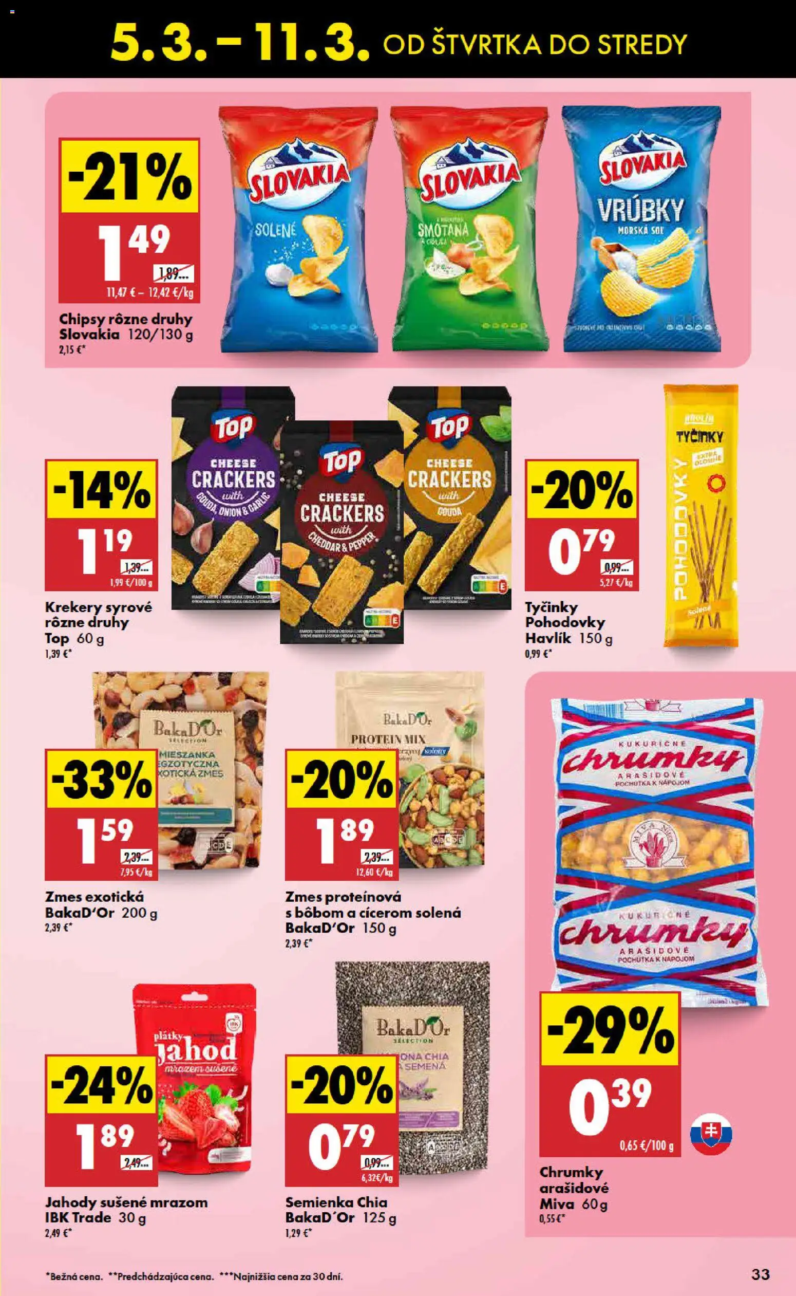 Nové Biedronka akcie – leták je platný od 05.03.2026 | Strana: 33 | Produkty: Smotana, Protein, Chipsy, Soľ