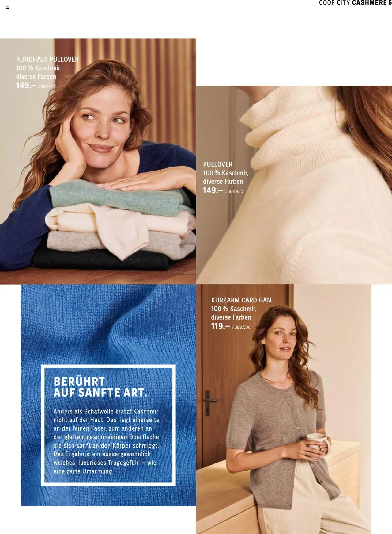 Coop City Aktionen Cashmere Kollektion – gültig ab 01.10.2025 | Seite: 5 | Produkte: Cardigan, Pullover