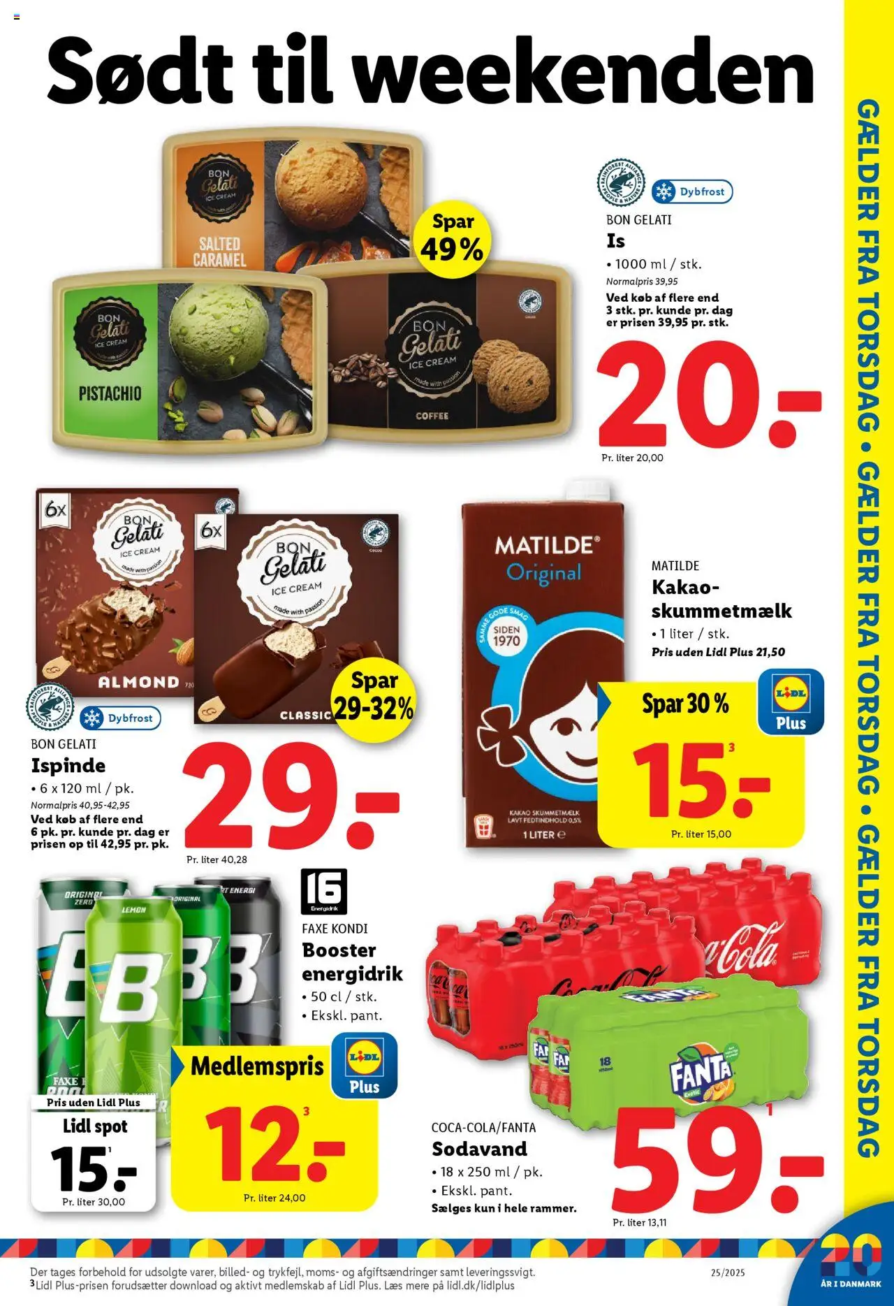 Lidl Tilbudsavis gyldig fra 19.06.2025 | Side: 3 | Produkter: Sodavand, Kakao, Fanta, Faxe Kondi