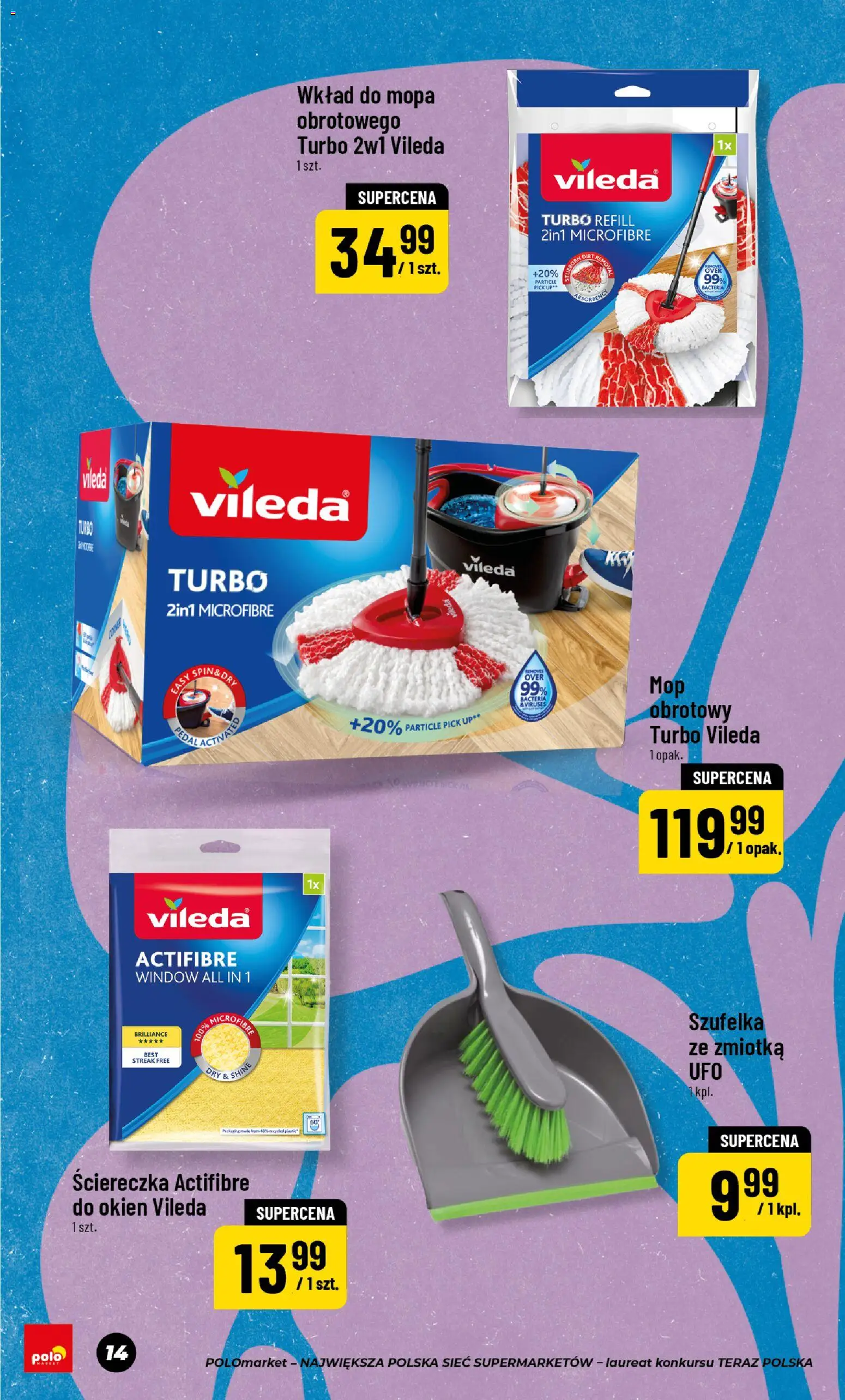 POLOmarket Gazetka - Sezon na wiosenne porządki od 27.02.2026 | Strona: 14 | Produkty: Vileda
