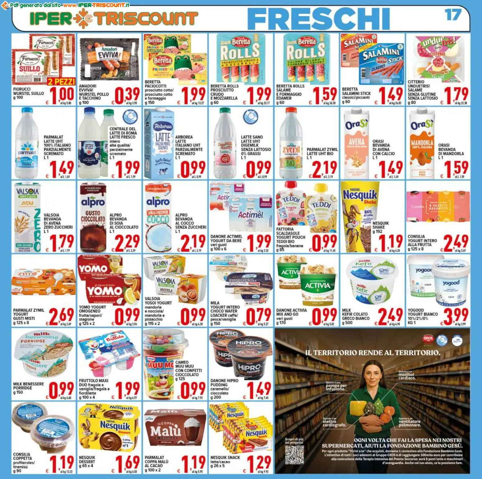 Volantino Ipertriscount del 27.11.2025 | Pagina: 17 | Prodotti: Ventilatore, Cioccolato, Frutta, Tacchino