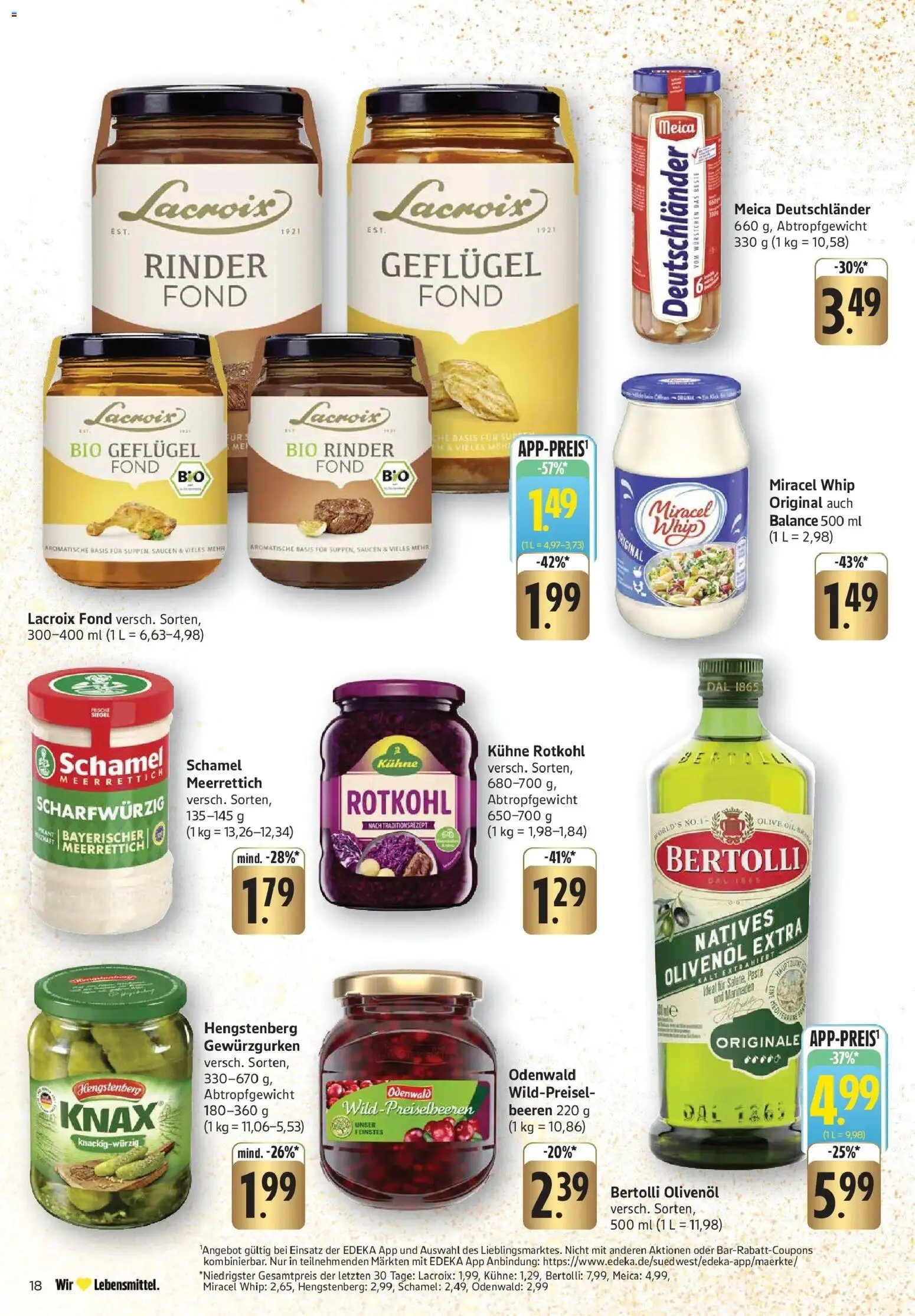 Edeka prospekt Pirmasens	 – gültig ab 15.12.2025 | Seite: 18 | Produkte: Rotkohl, Olivenol, Miracel whip, Pasta