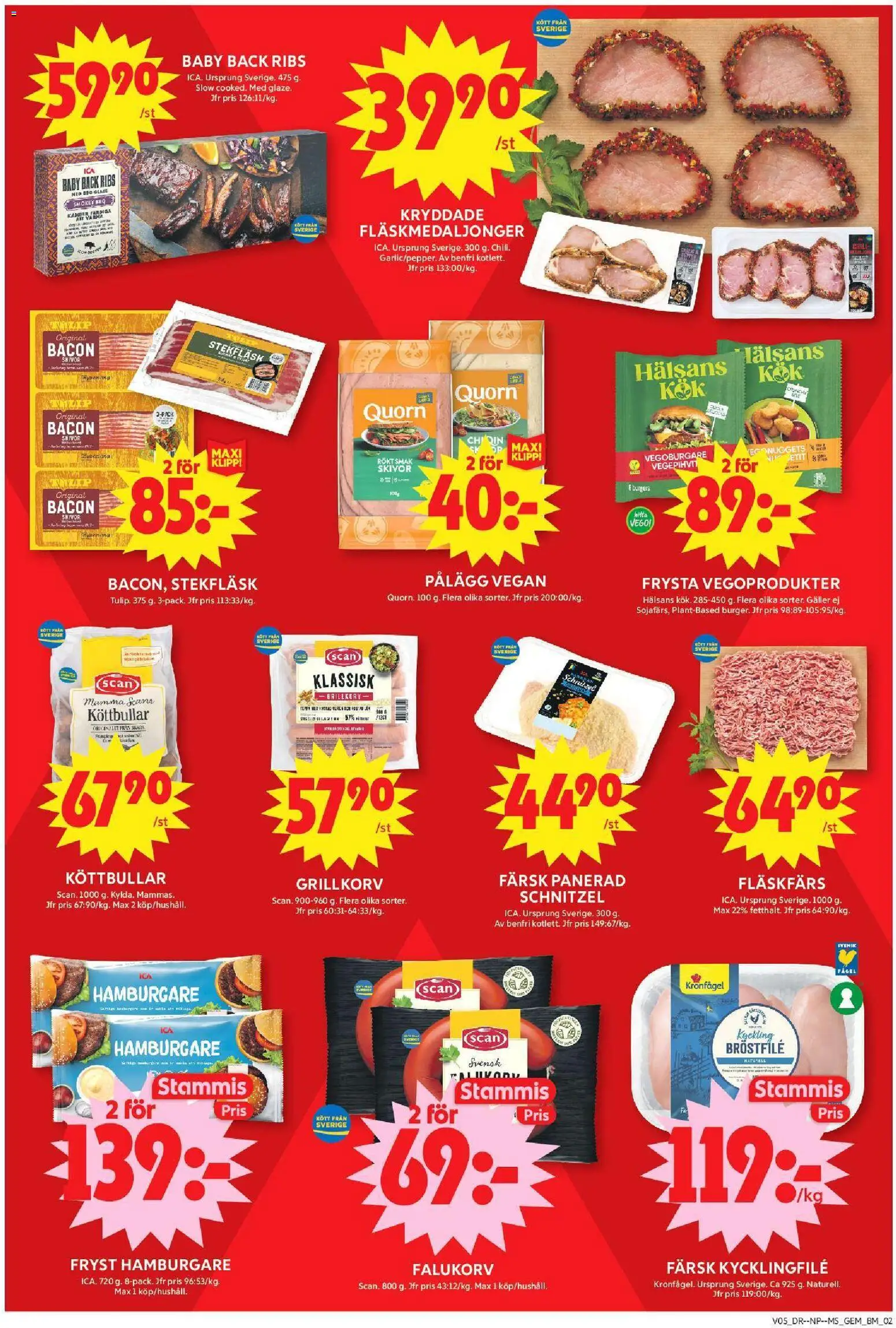 ICA Maxi reklamblad aktuell från 26.01.2026 | Sida: 2 | Produkter: Gem, Vegoburgare, Grillkorv, Chili