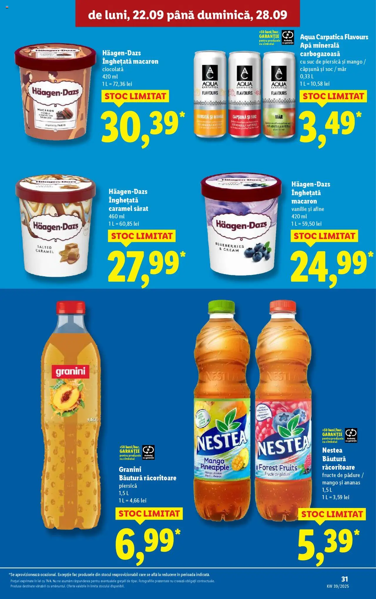 Noul catalog Lidl – valabil de la 22.09.2025 | Pagină: 31 | Produse: Suc, Apă, Fructe, Mango