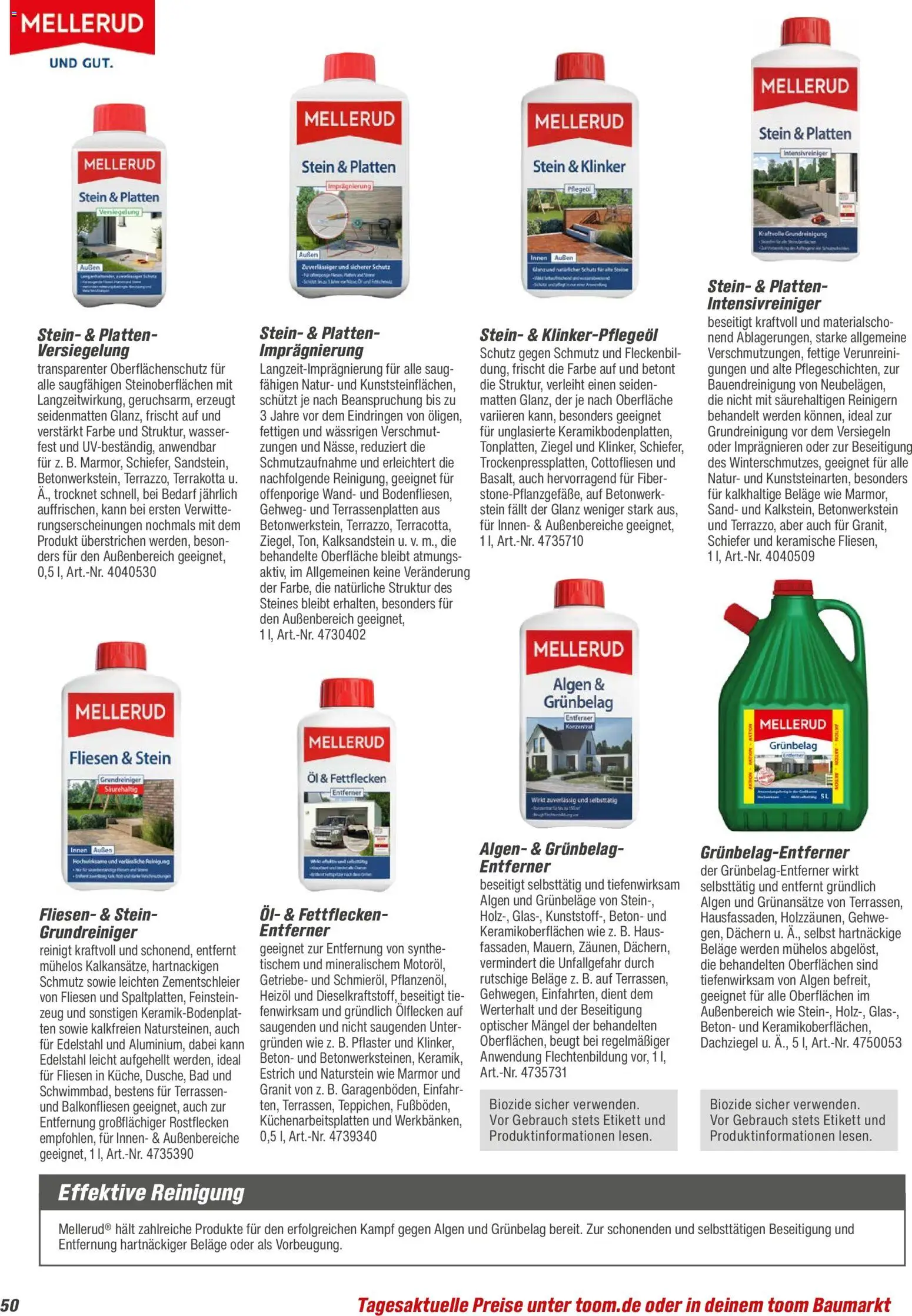 Toom Baumarkt  Wohnen & Haushalt 2026 – gültig ab 01.01.2026 | Seite: 50 | Produkte: Öl, Bad, Wasser