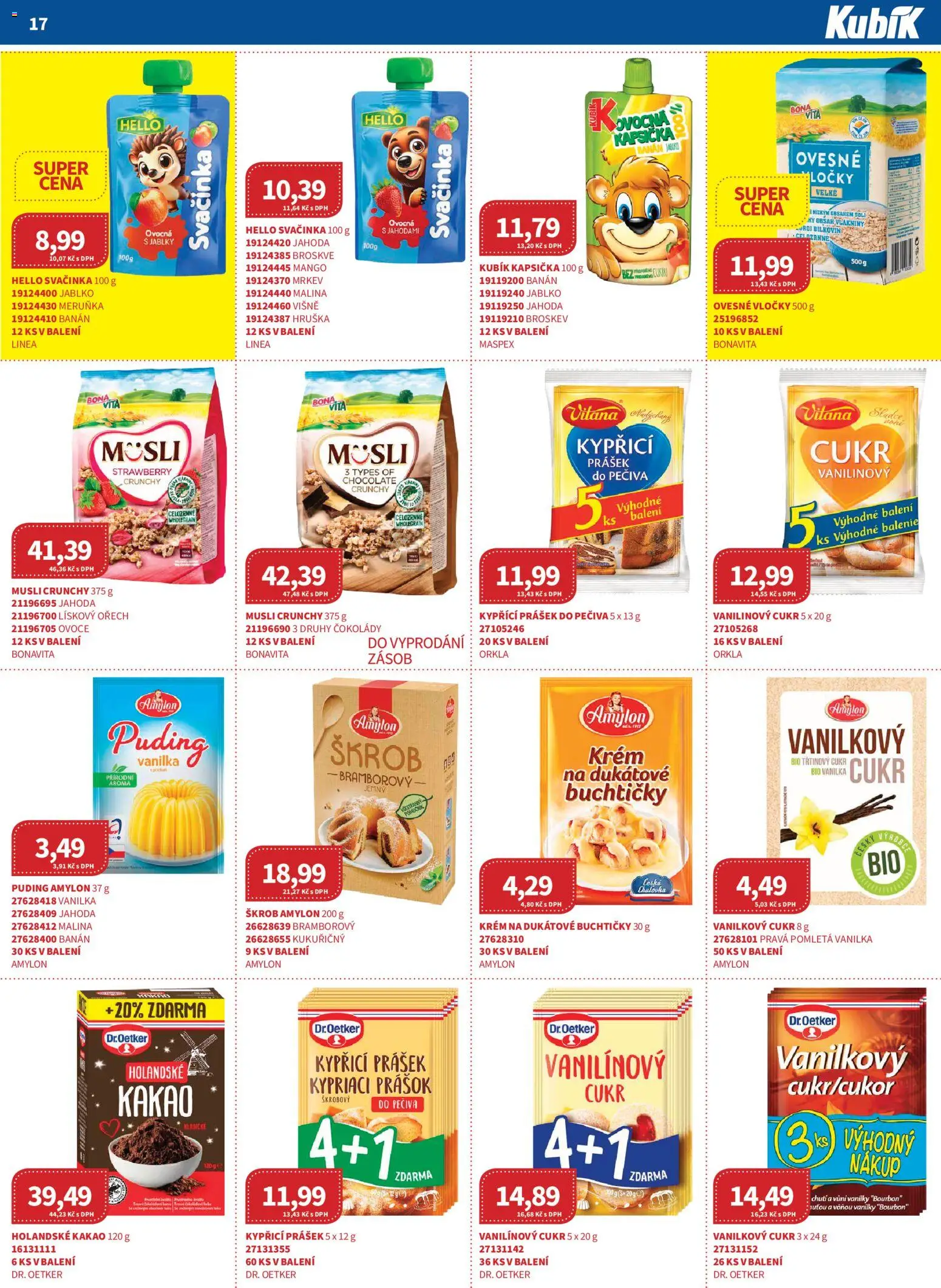 Kubík leták - Velkoobchod 11/2025 od 01.11.2025 | Strana: 17 | Produkty: Ovoce, Puding, Banán, Kakao