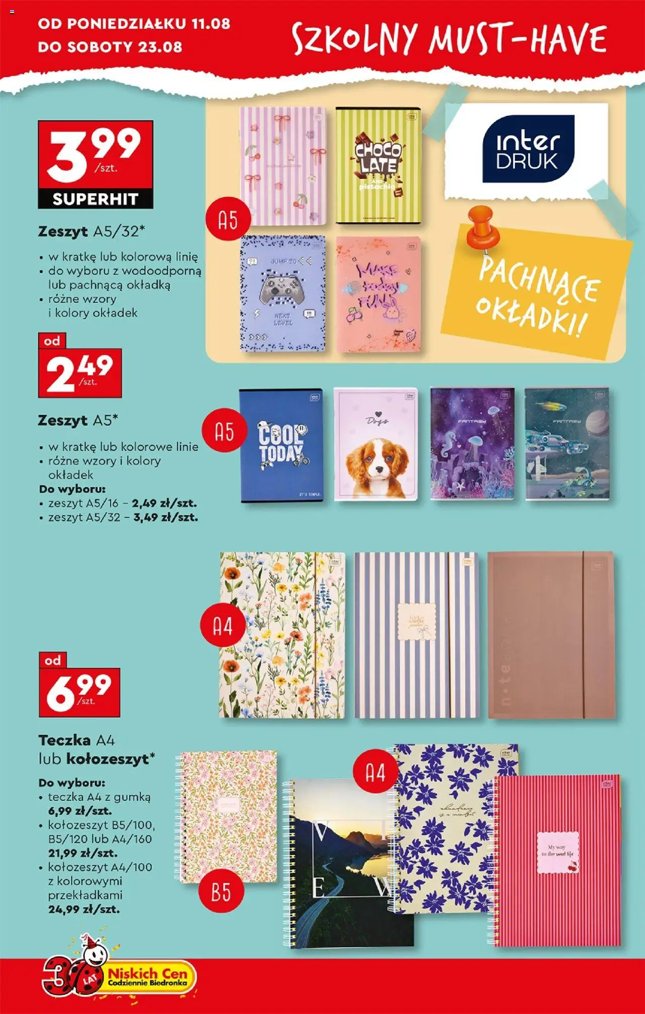 Biedronka gazetka - Hity i inspiracje od 11.08.2025 | Strona: 12 | Produkty: Zeszyt